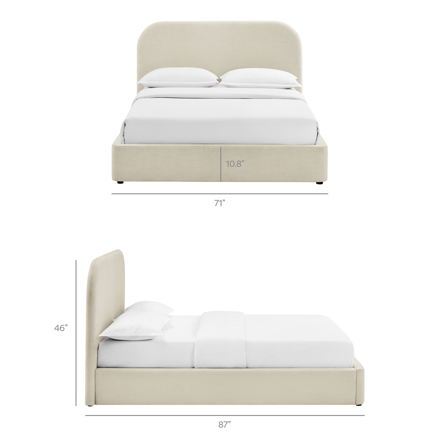 Keynote Queen Fabric Upholstered Storage Platform Bed Frame by Modway