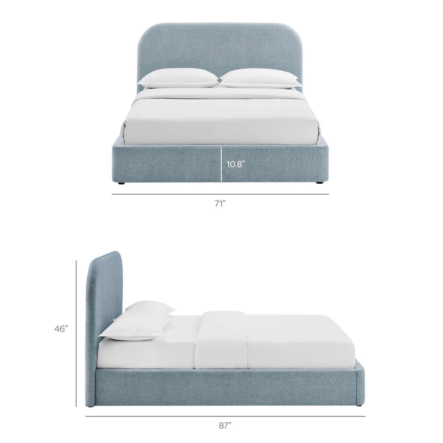 Keynote Queen Fabric Upholstered Storage Platform Bed Frame by Modway