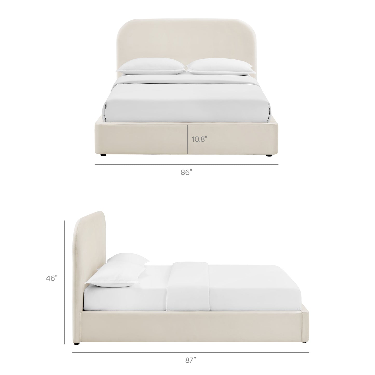 Keynote King Performance Velvet Storage Platform Bed Frame by Modway