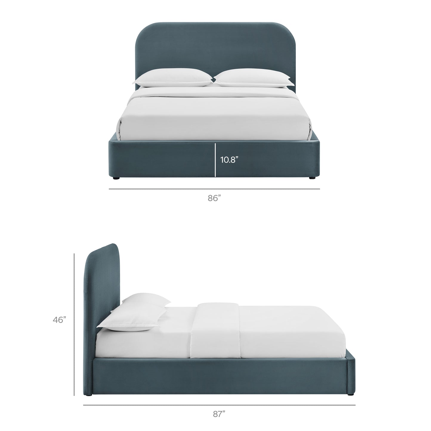 Keynote King Performance Velvet Storage Platform Bed Frame by Modway