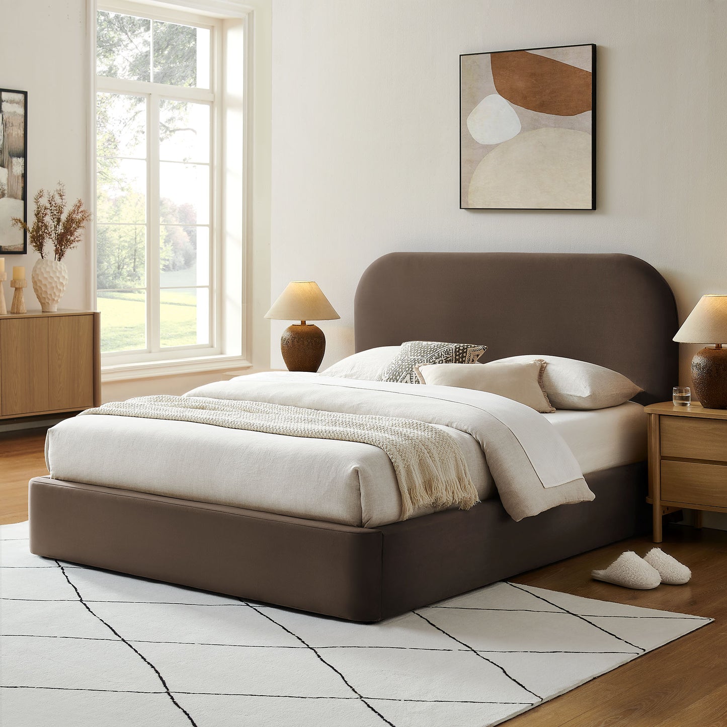 Keynote King Performance Velvet Storage Platform Bed Frame by Modway