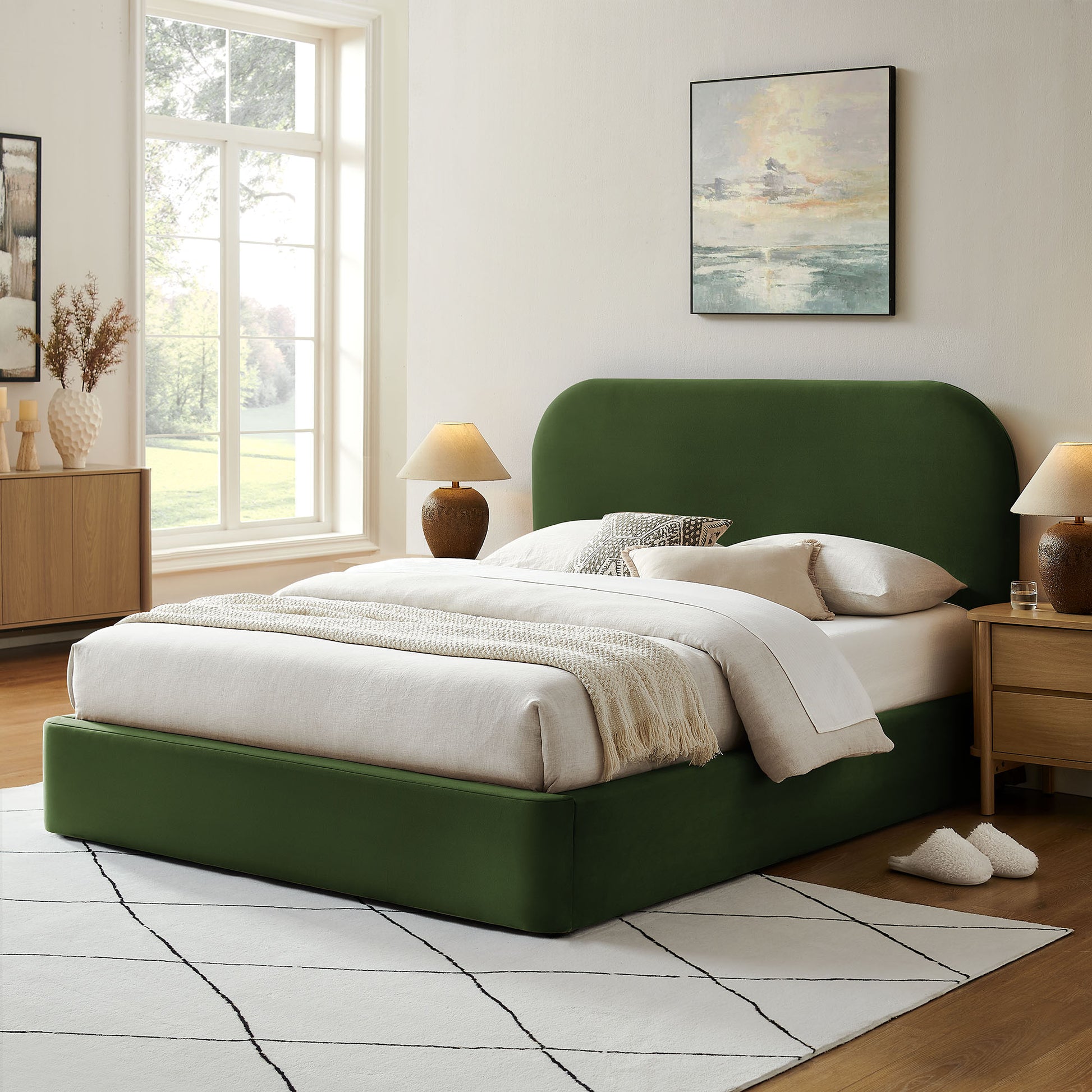 Keynote King Performance Velvet Storage Platform Bed Frame by Modway
