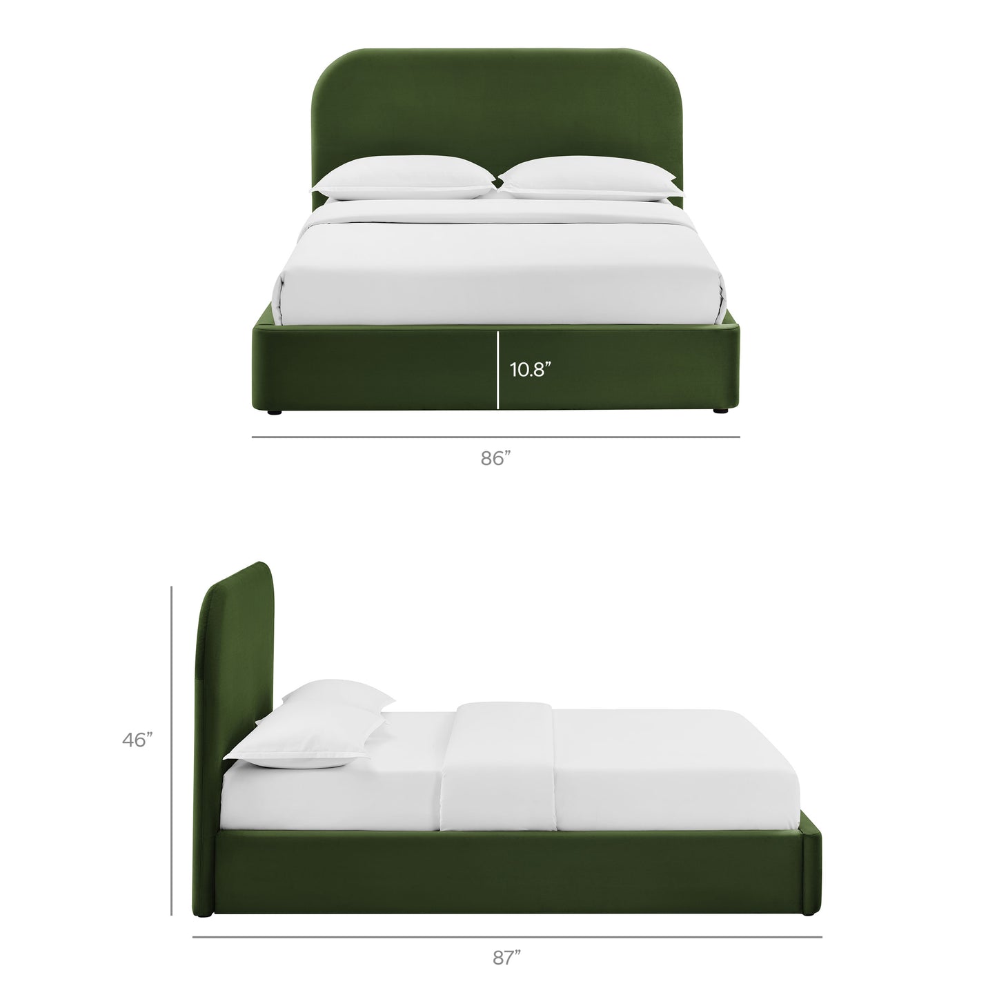 Keynote King Performance Velvet Storage Platform Bed Frame by Modway