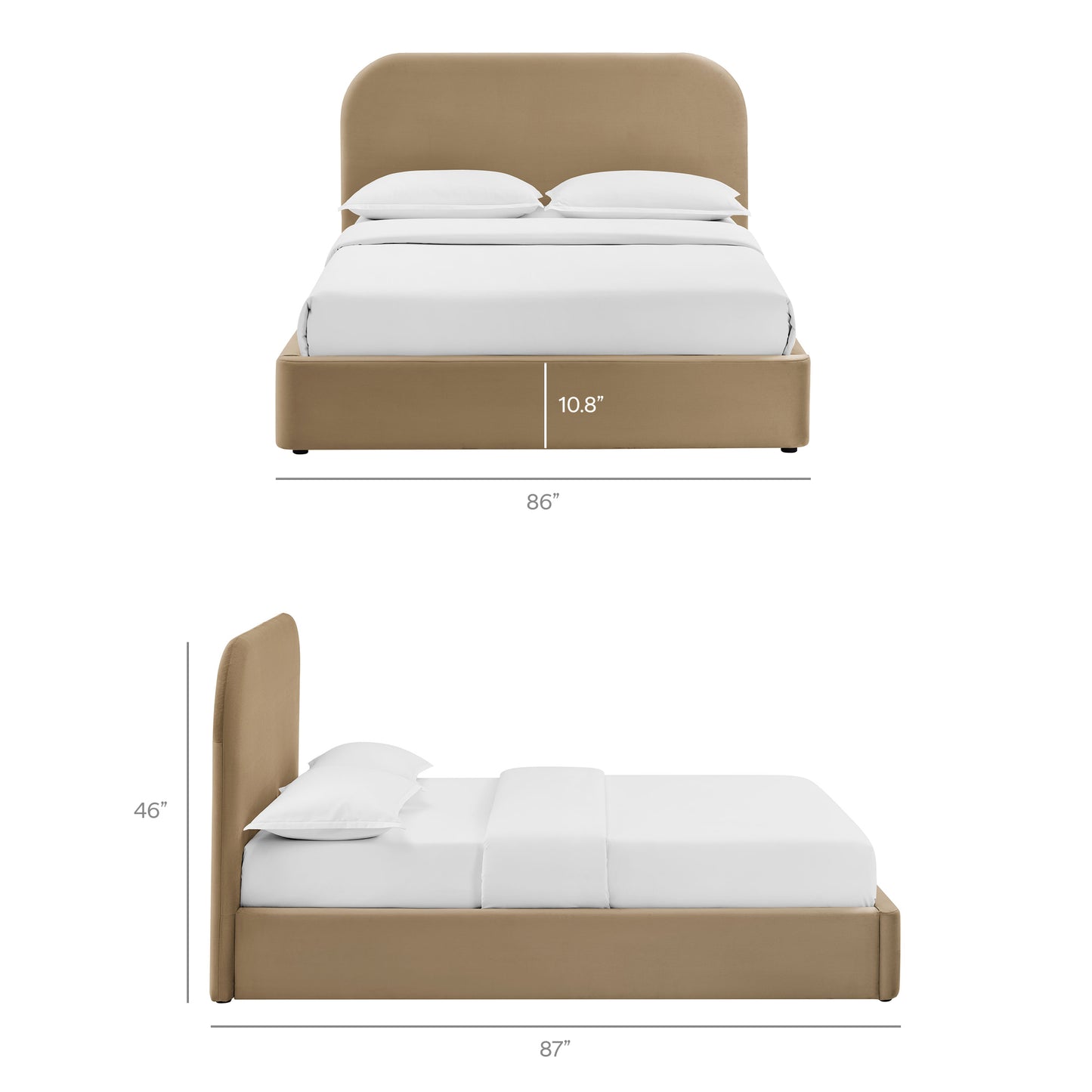 Keynote King Performance Velvet Storage Platform Bed Frame by Modway