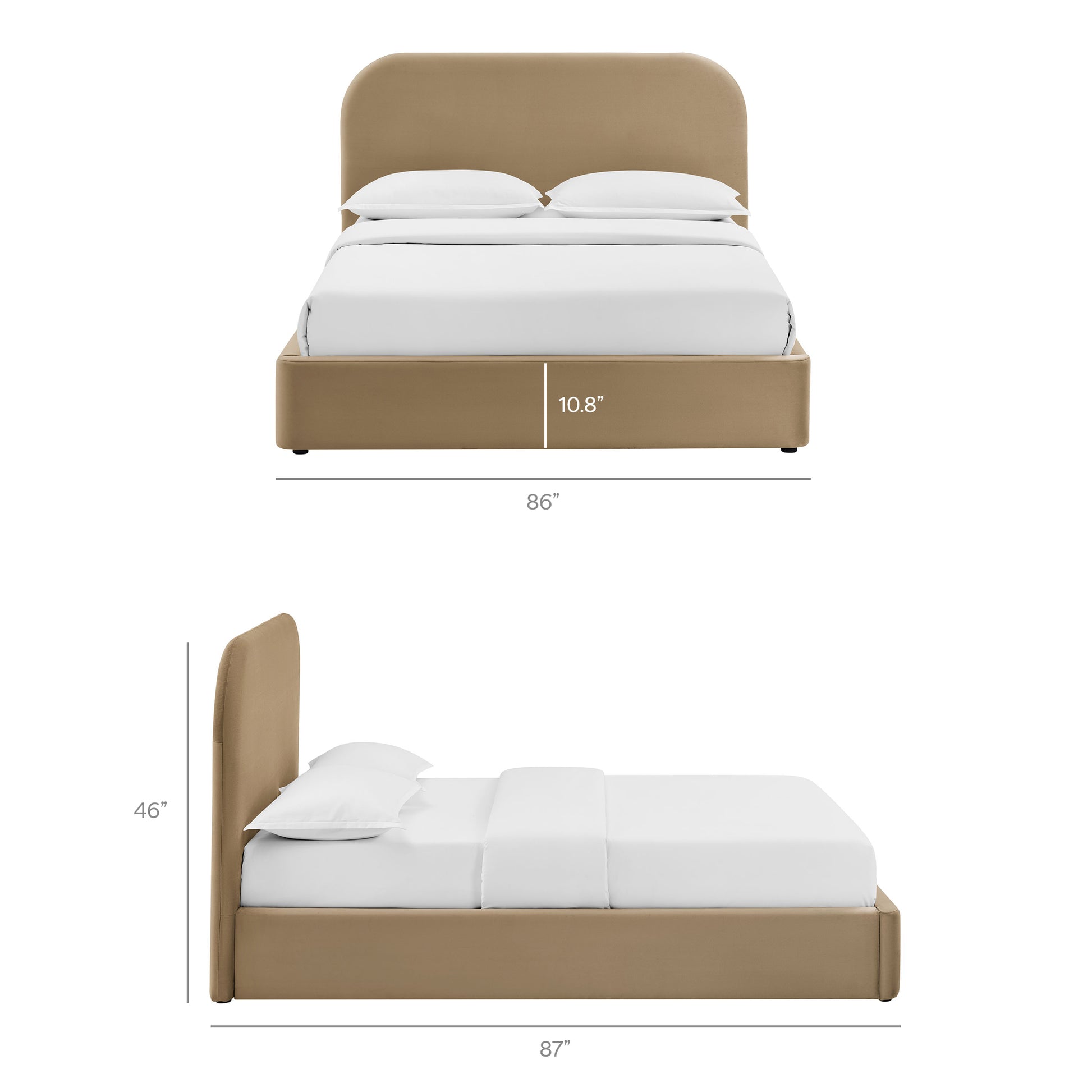 Keynote King Performance Velvet Storage Platform Bed Frame by Modway