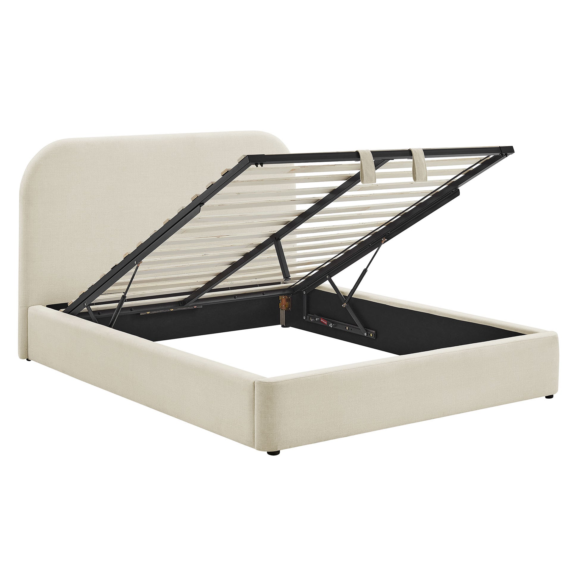 Keynote King Fabric Upholstered Storage Platform Bed Frame by Modway