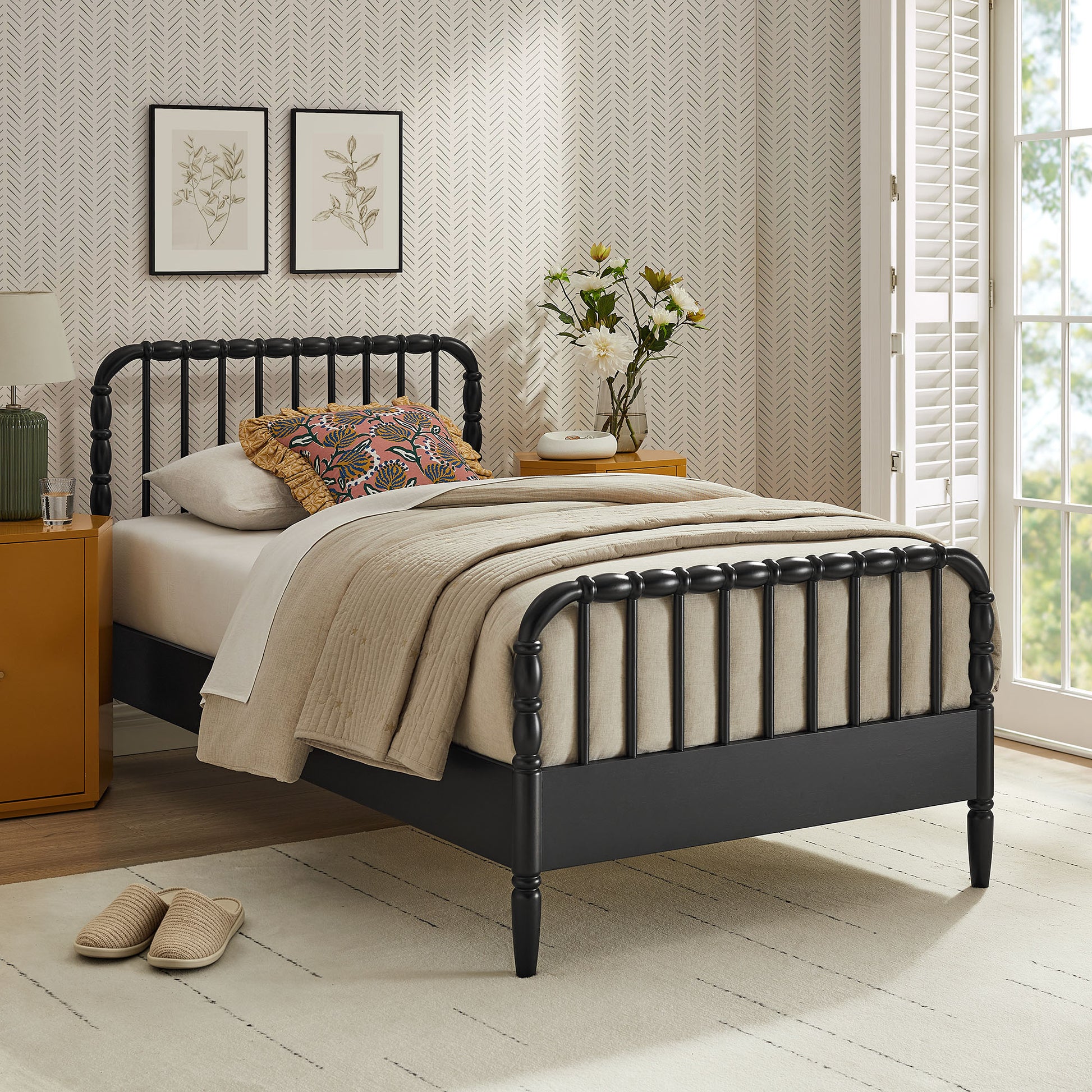 Arlette Twin Size Wood Spindle Bed Frame by Modway