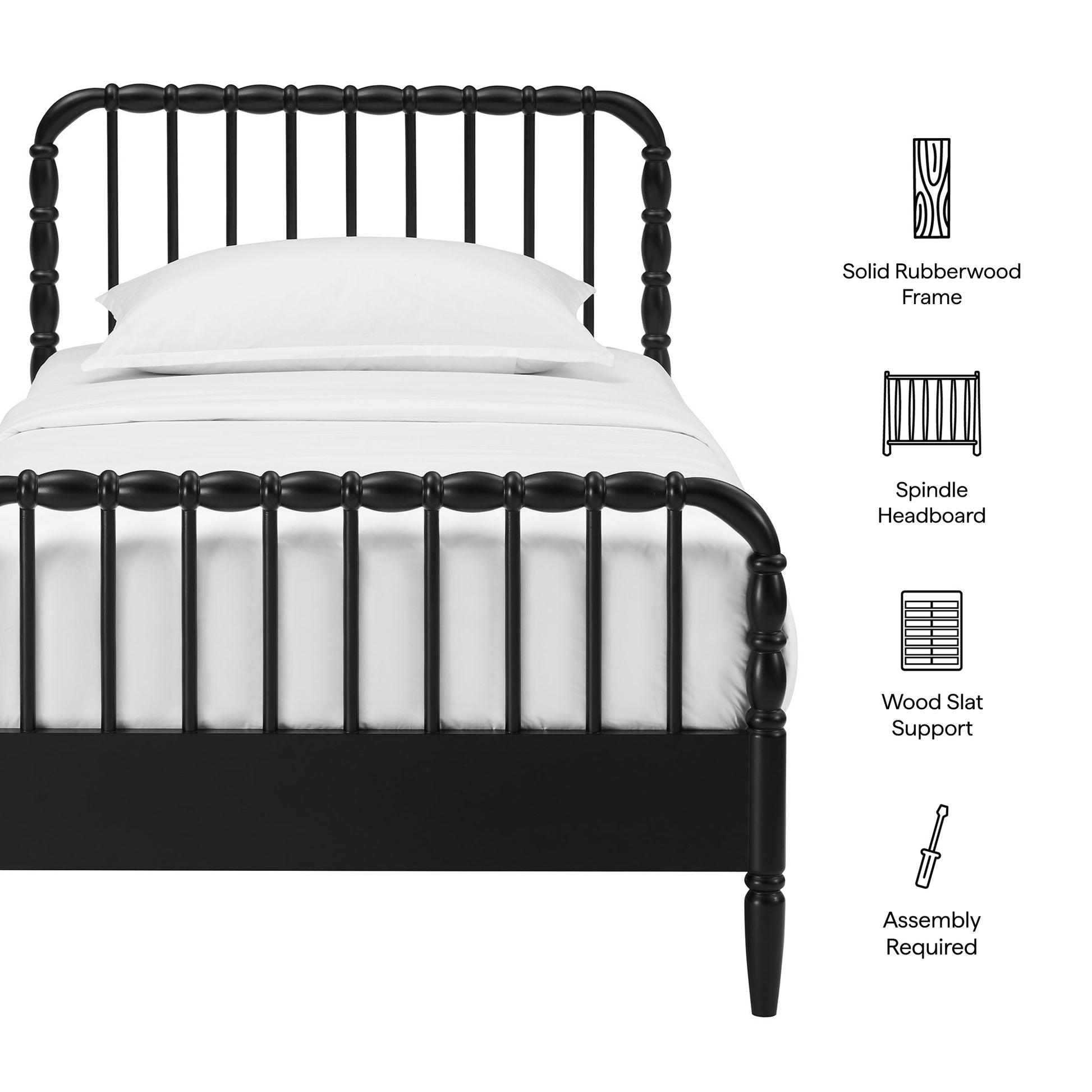 Arlette Twin Size Wood Spindle Bed Frame by Modway