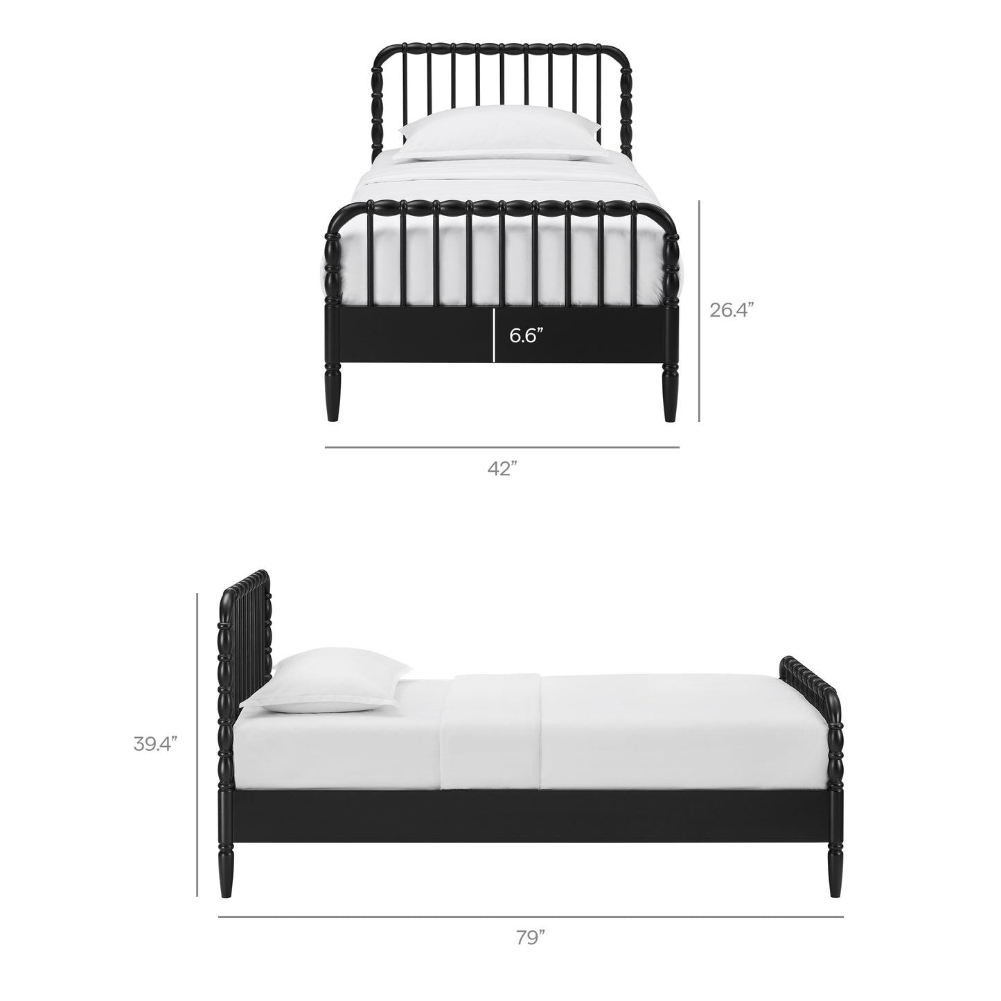 Arlette Twin Size Wood Spindle Bed Frame by Modway