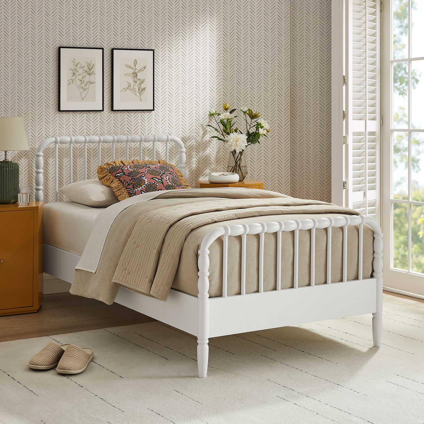 Arlette Twin Size Wood Spindle Bed Frame by Modway