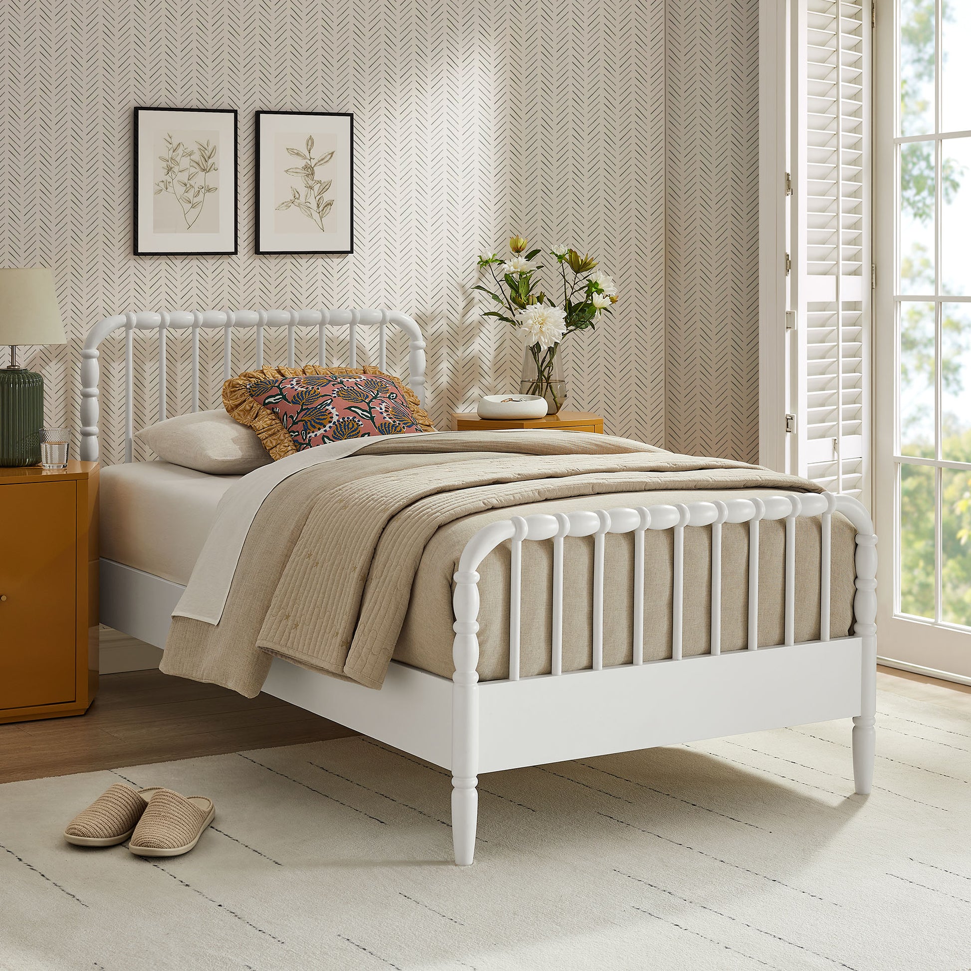 Arlette Twin Size Wood Spindle Bed Frame by Modway