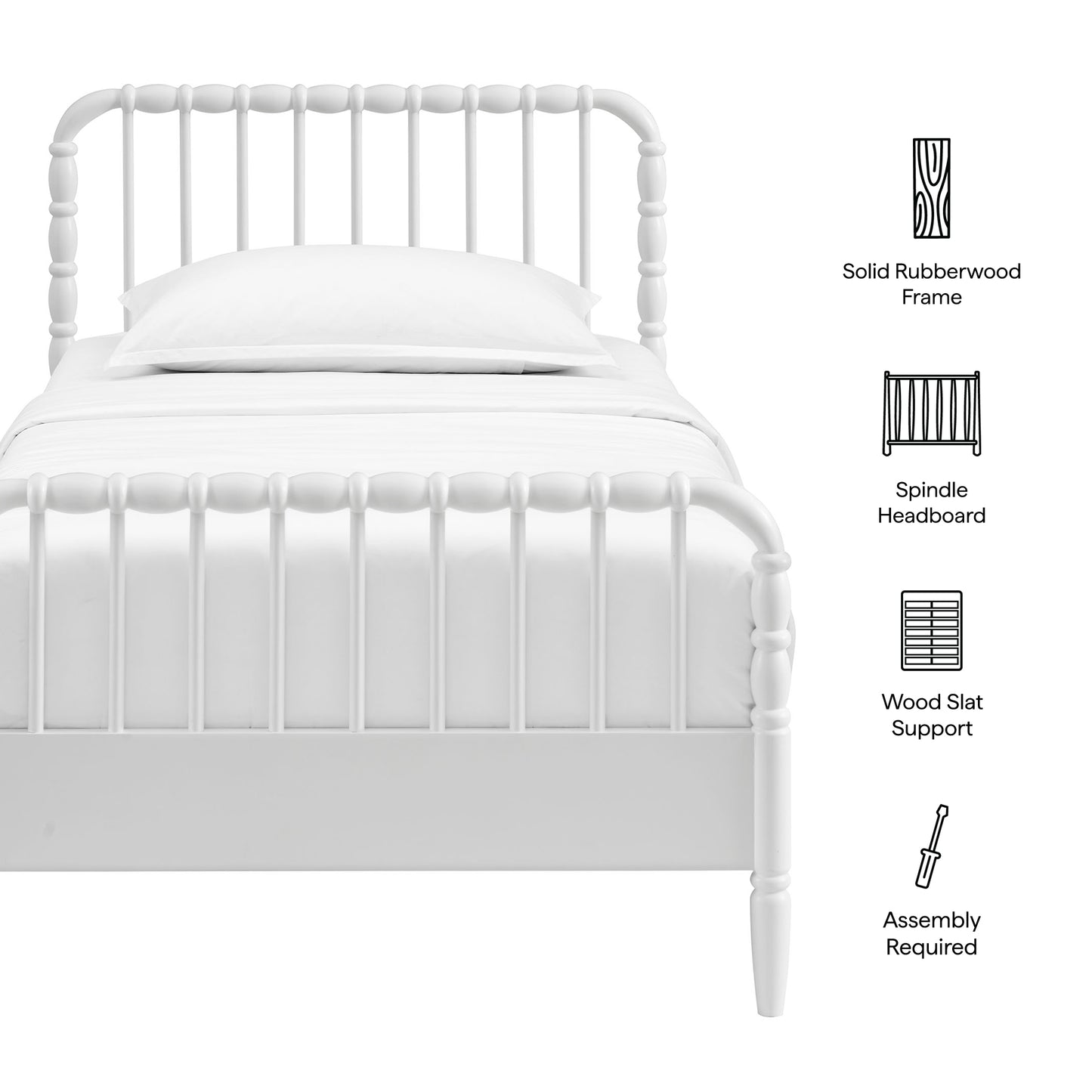 Arlette Twin Size Wood Spindle Bed Frame by Modway