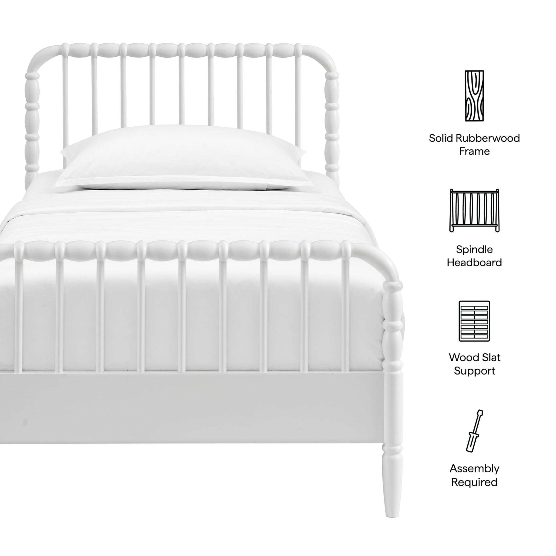 Arlette Twin Size Wood Spindle Bed Frame by Modway