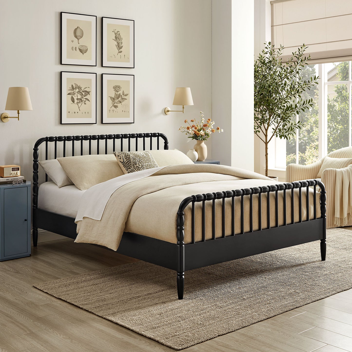 Arlette King Size Wood Spindle Bed Frame by Modway