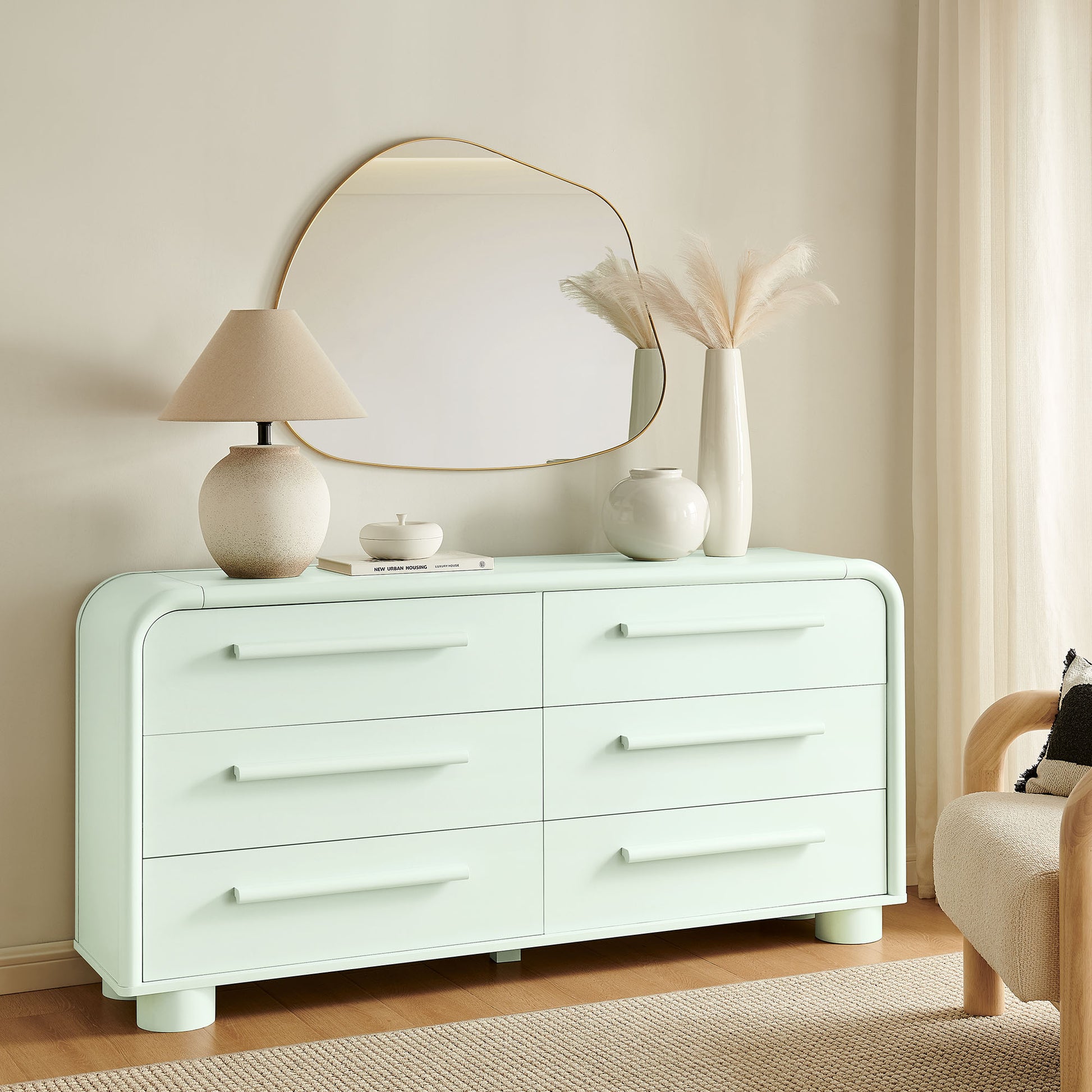 Bellamy Curved 6-Drawer Dresser by Modway