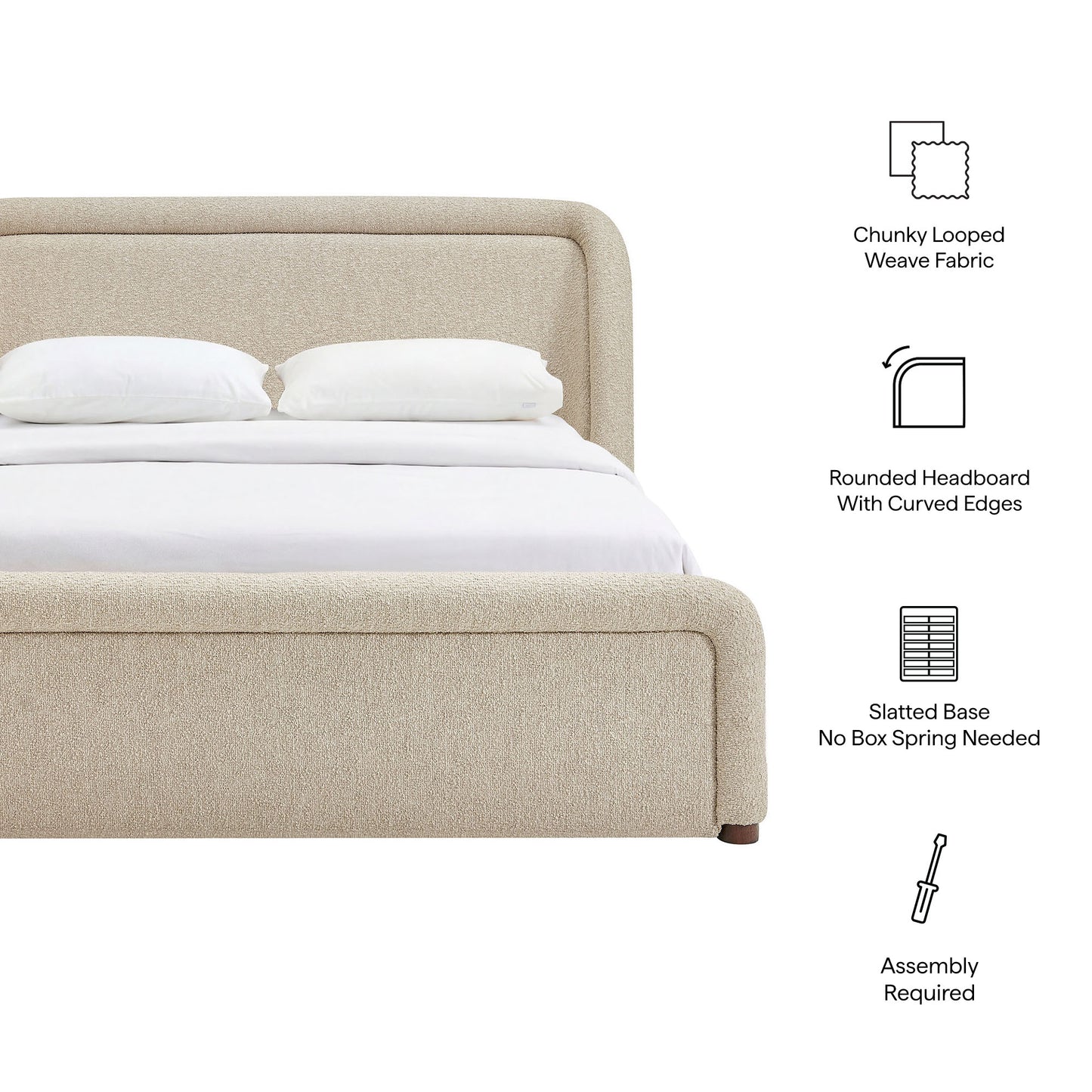 Tasmin Queen Upholstered Fabric Platform Bed by Modway
