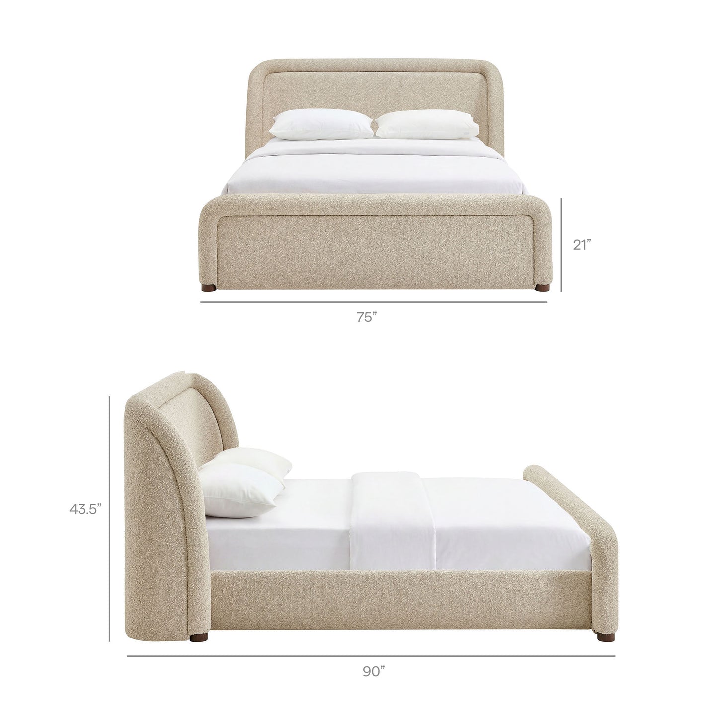 Tasmin Queen Upholstered Fabric Platform Bed by Modway