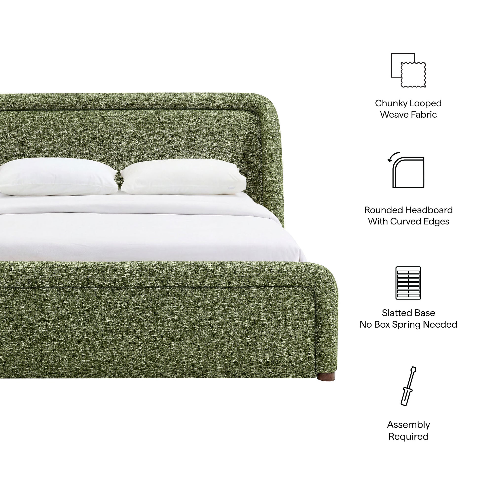 Tasmin Queen Upholstered Fabric Platform Bed by Modway