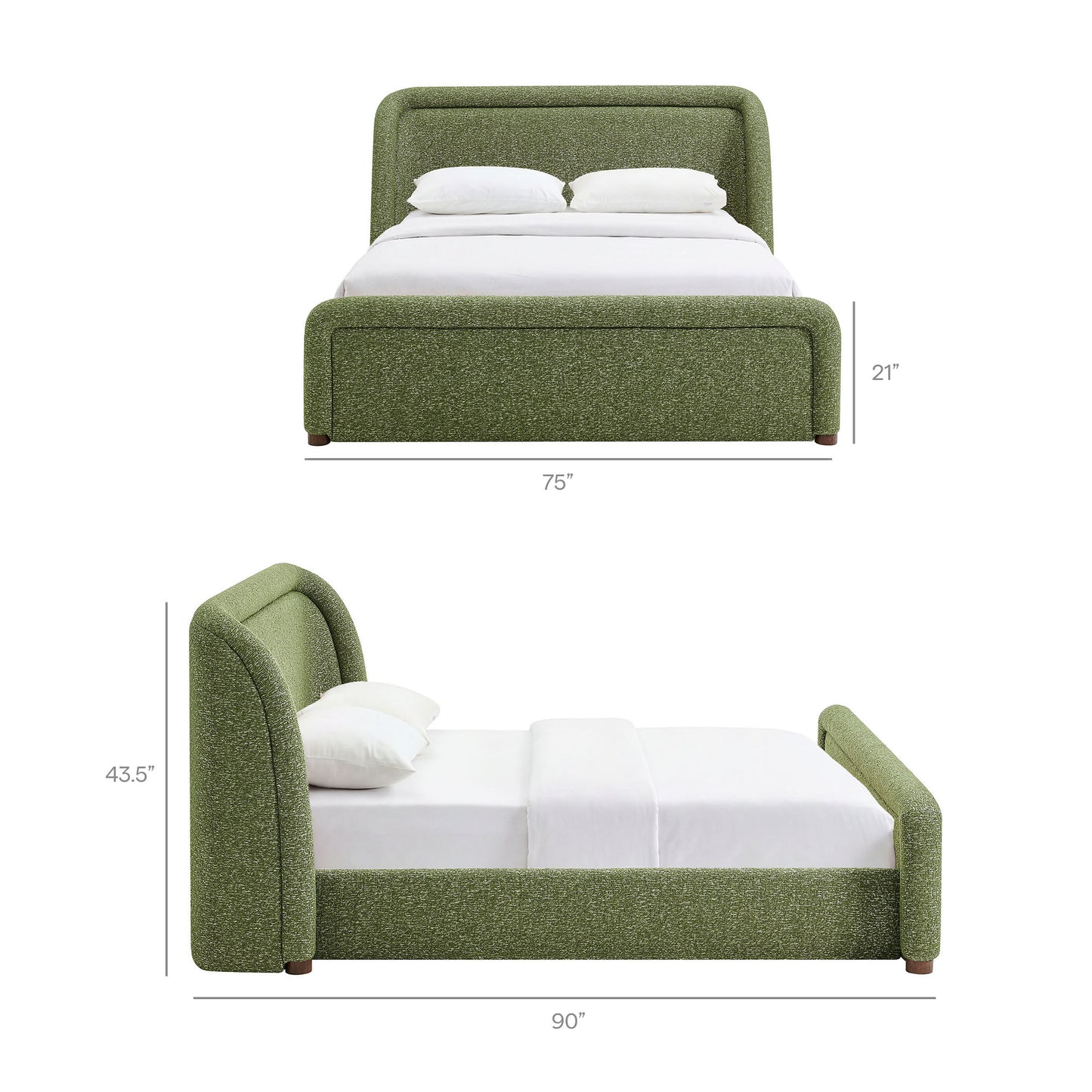 Tasmin Queen Upholstered Fabric Platform Bed by Modway