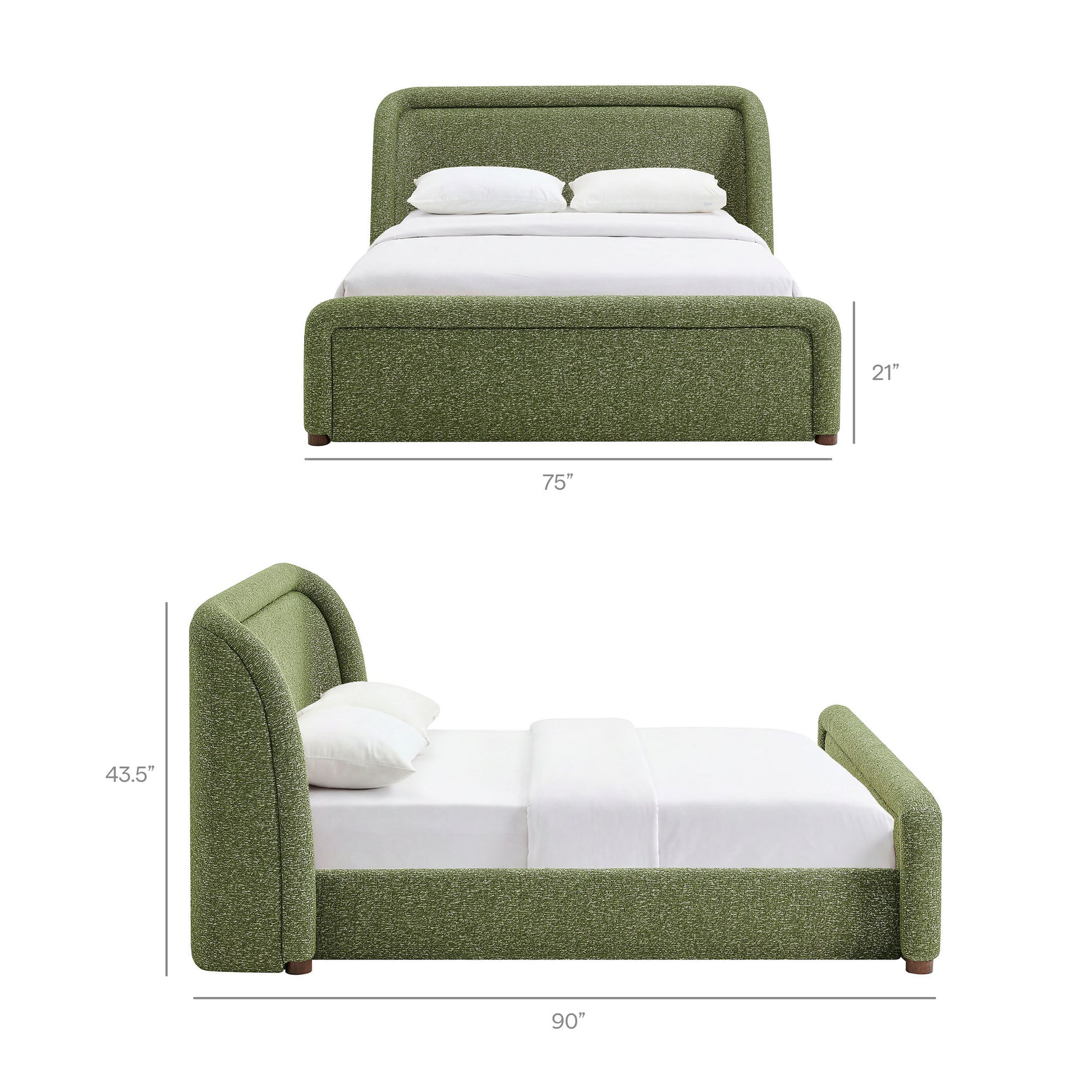 Tasmin Queen Upholstered Fabric Platform Bed by Modway