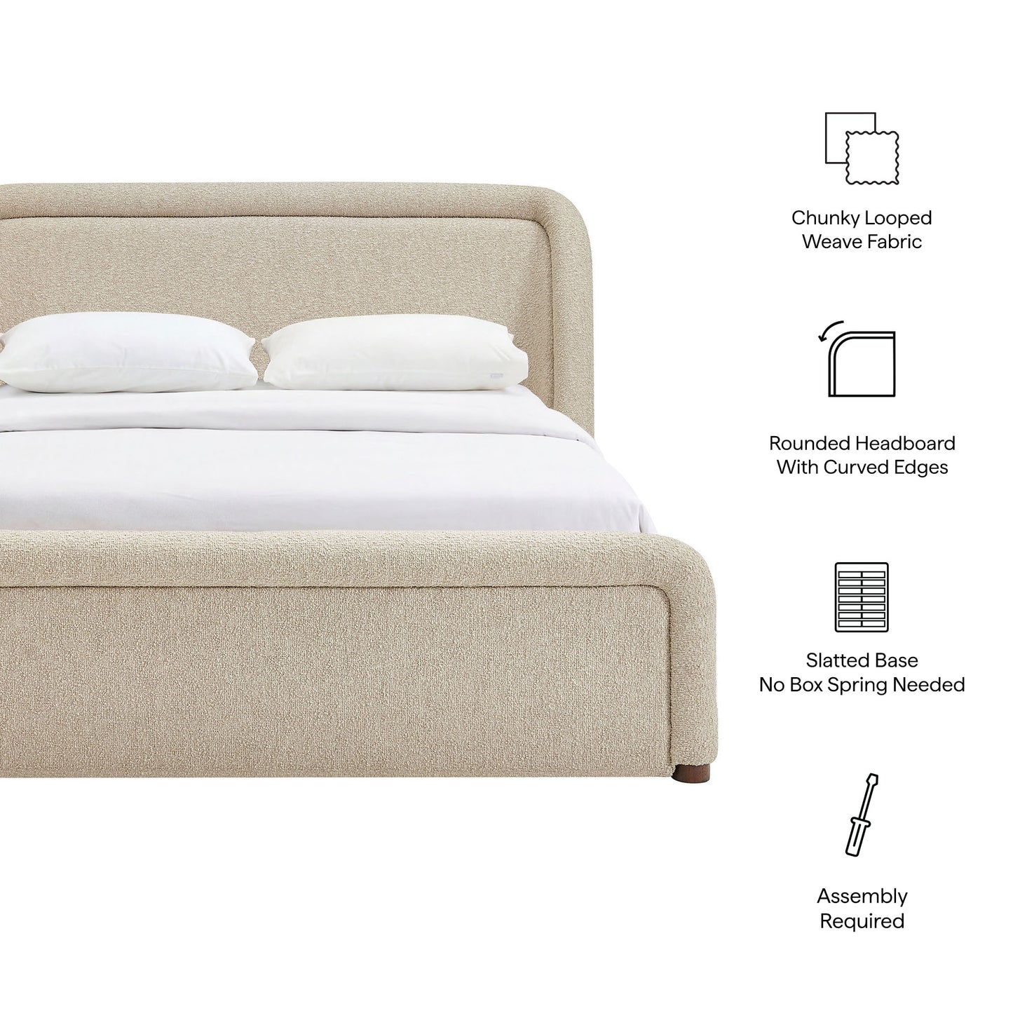 Tasmin King Upholstered Fabric Platform Bed by Modway