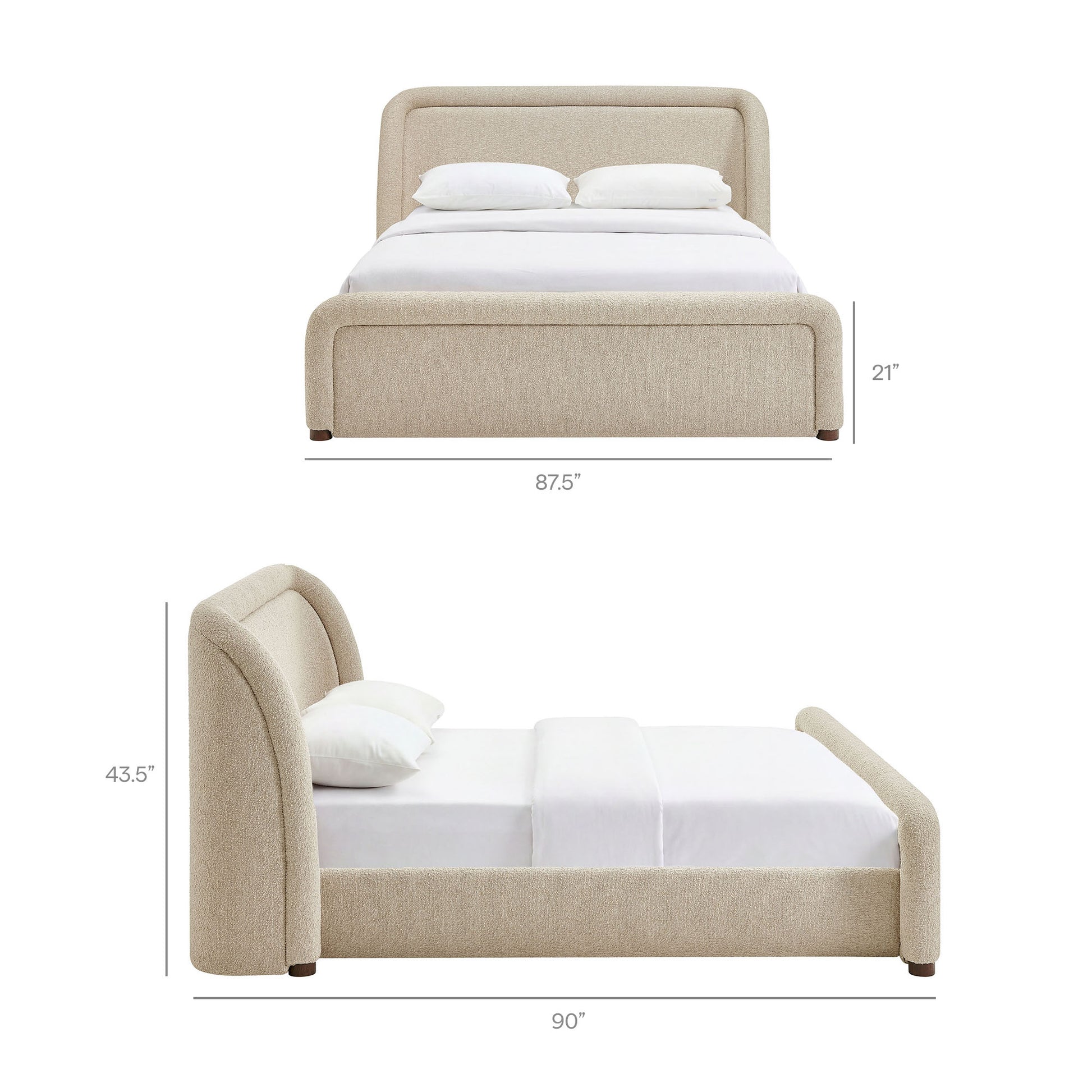 Tasmin King Upholstered Fabric Platform Bed by Modway