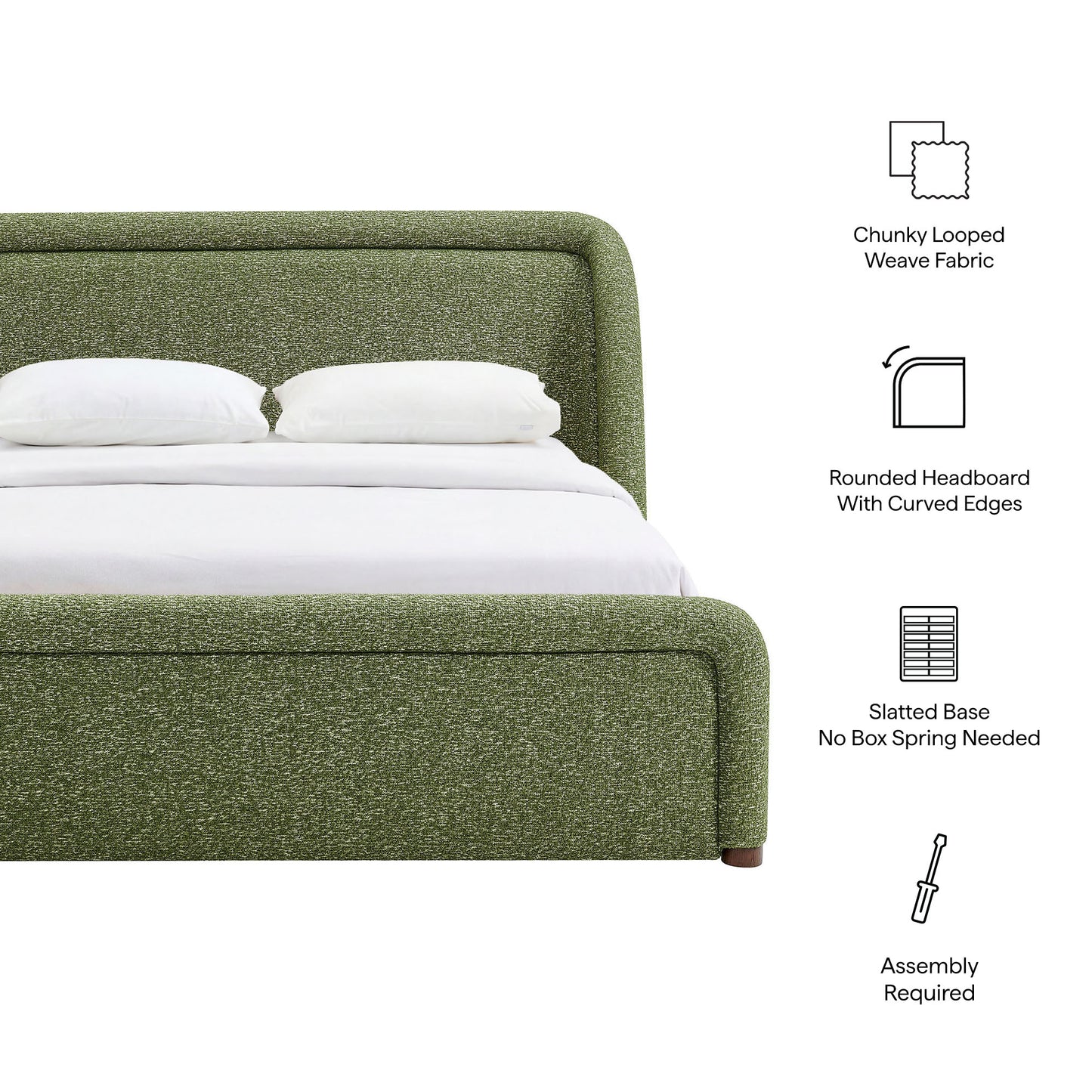 Tasmin King Upholstered Fabric Platform Bed by Modway