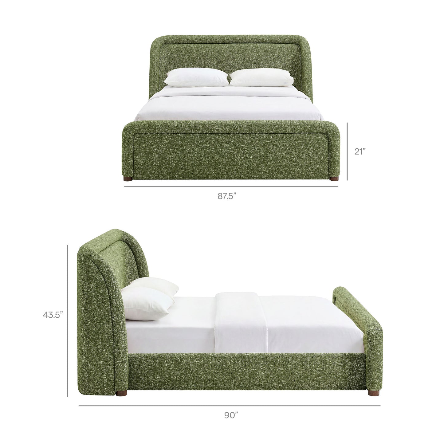 Tasmin King Upholstered Fabric Platform Bed by Modway