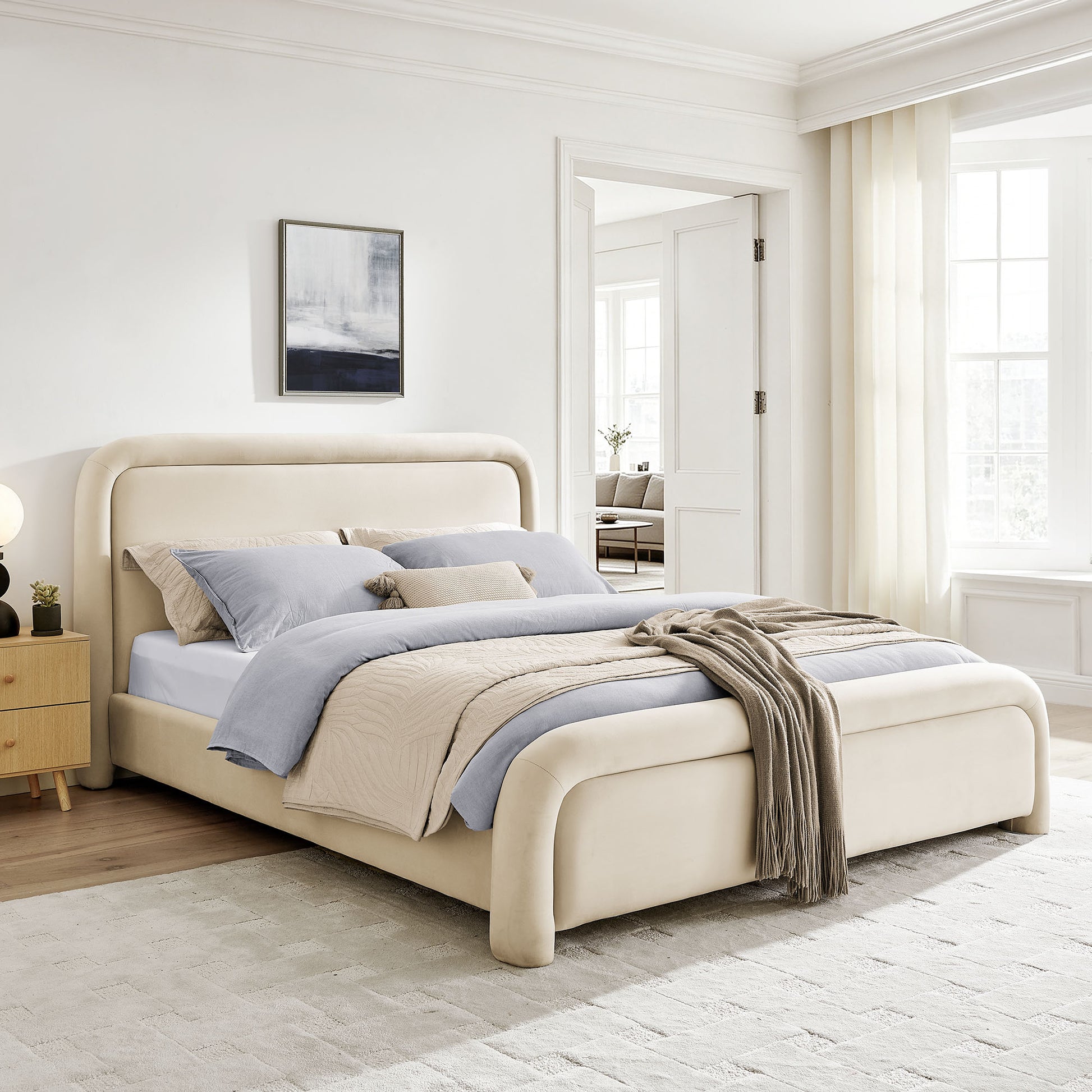 Beck Queen Performance Velvet Platform Bed by Modway