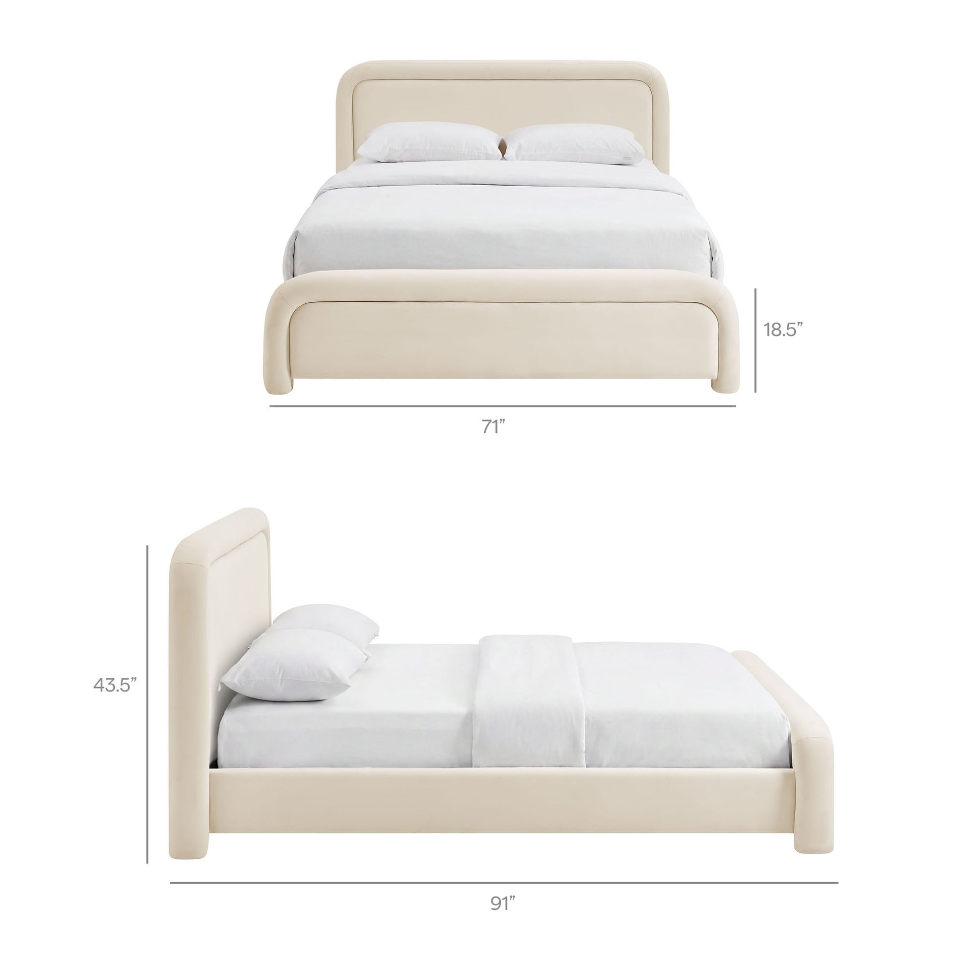 Beck Queen Performance Velvet Platform Bed by Modway