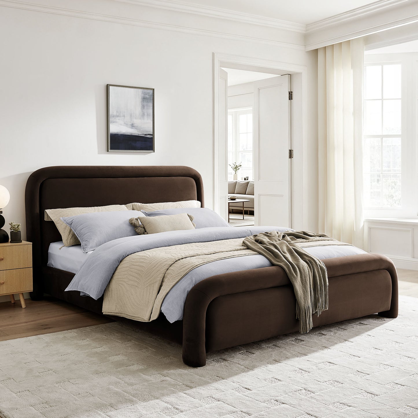 Beck Queen Performance Velvet Platform Bed by Modway