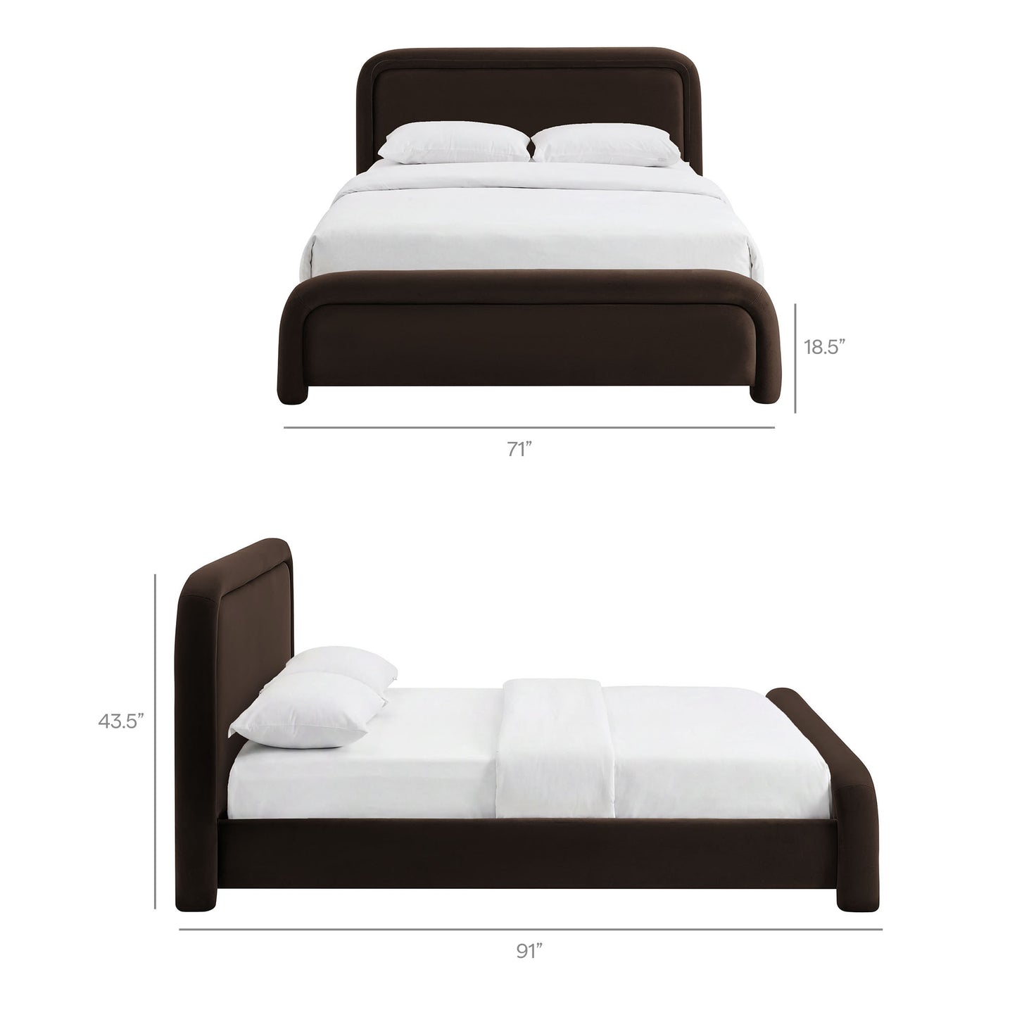 Beck Queen Performance Velvet Platform Bed by Modway