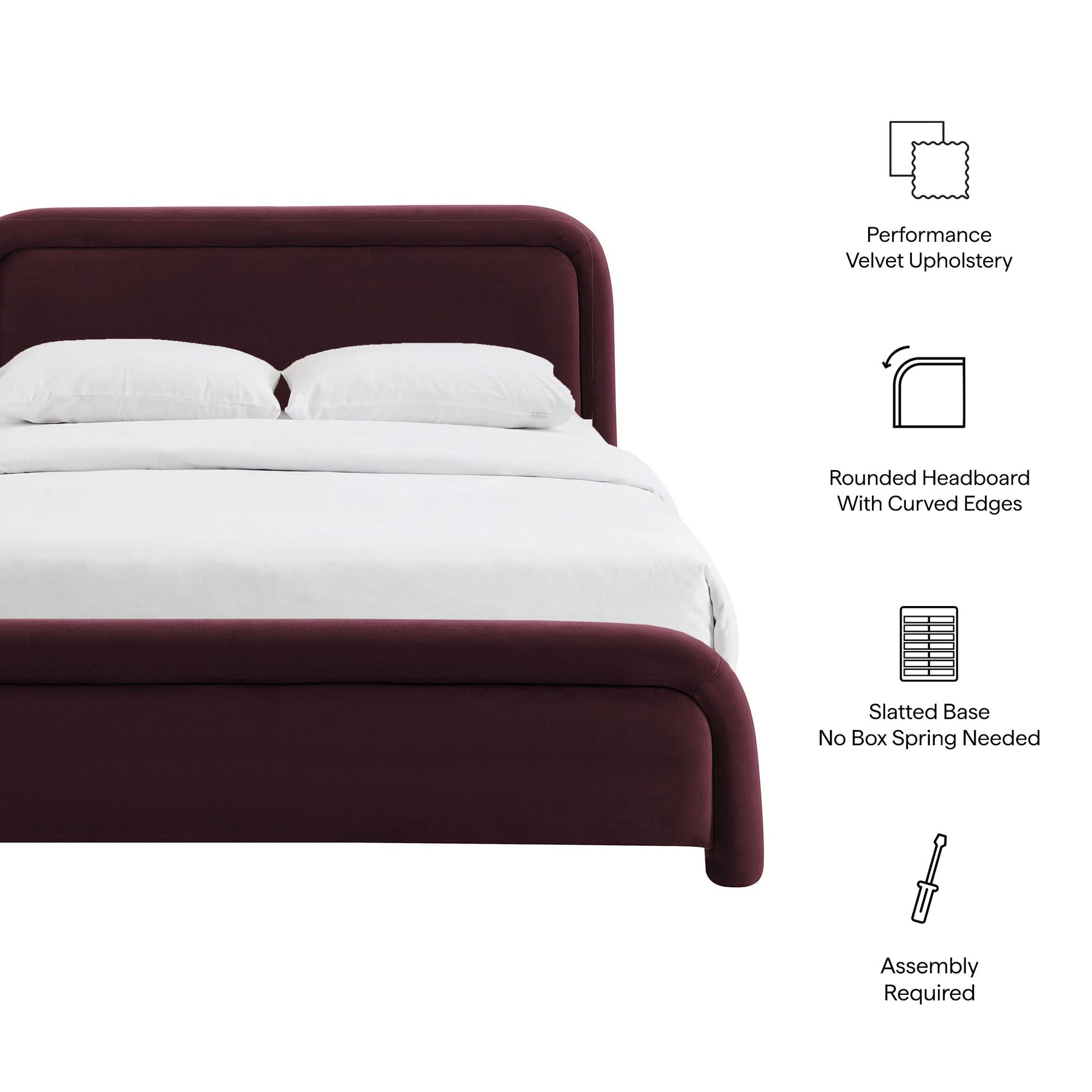 Beck Queen Performance Velvet Platform Bed by Modway