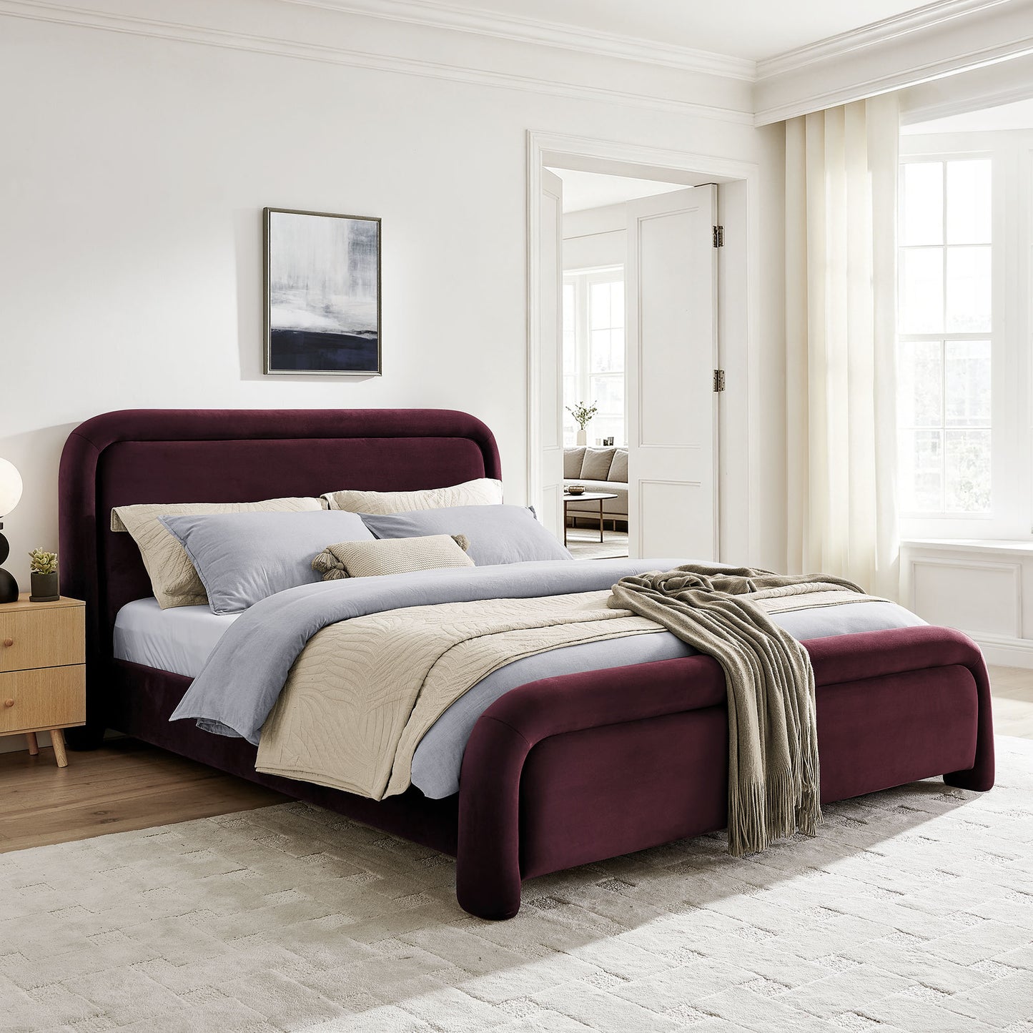 Beck King Performance Velvet Platform Bed by Modway