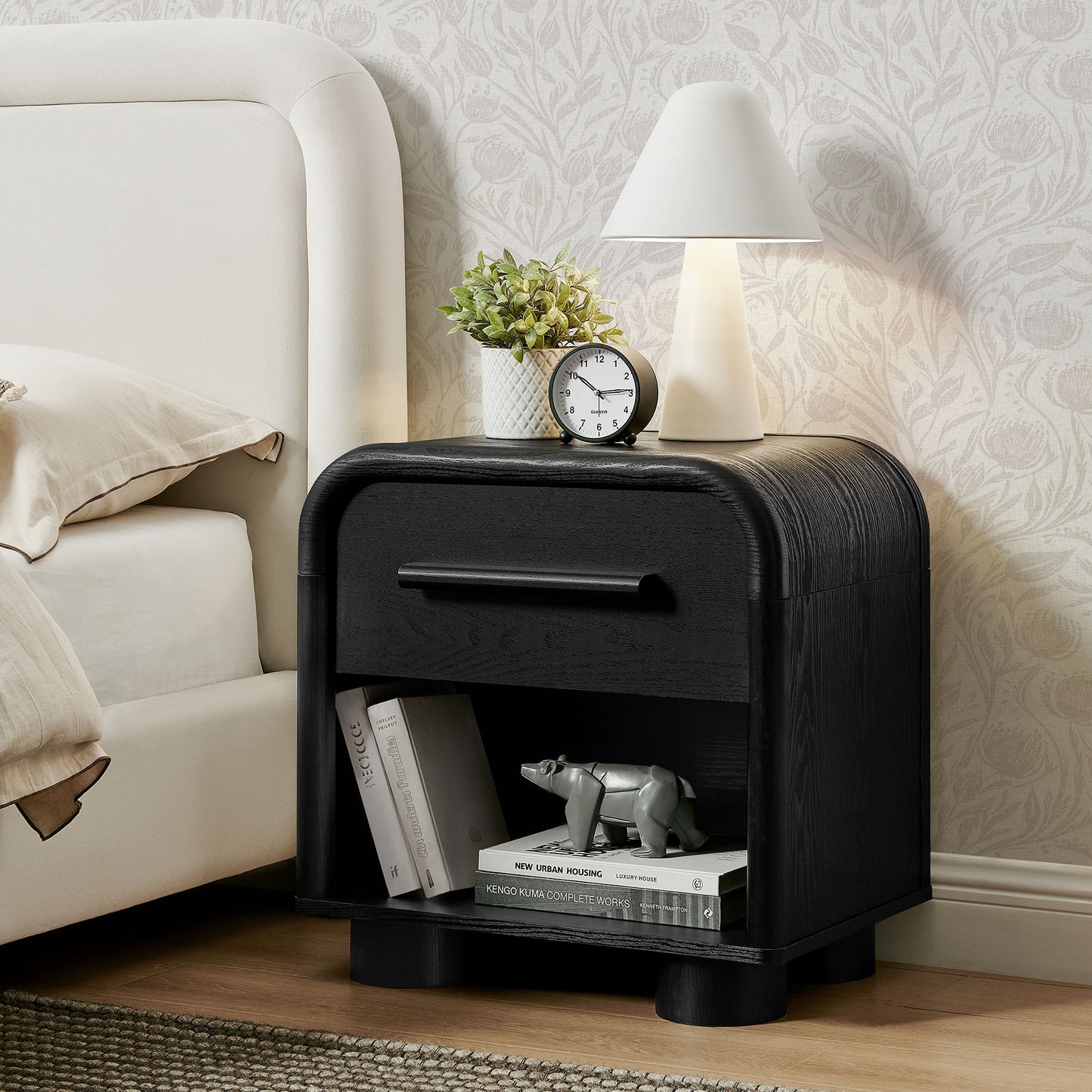 Bellamy Curved 1-Drawer Nightstand by Modway