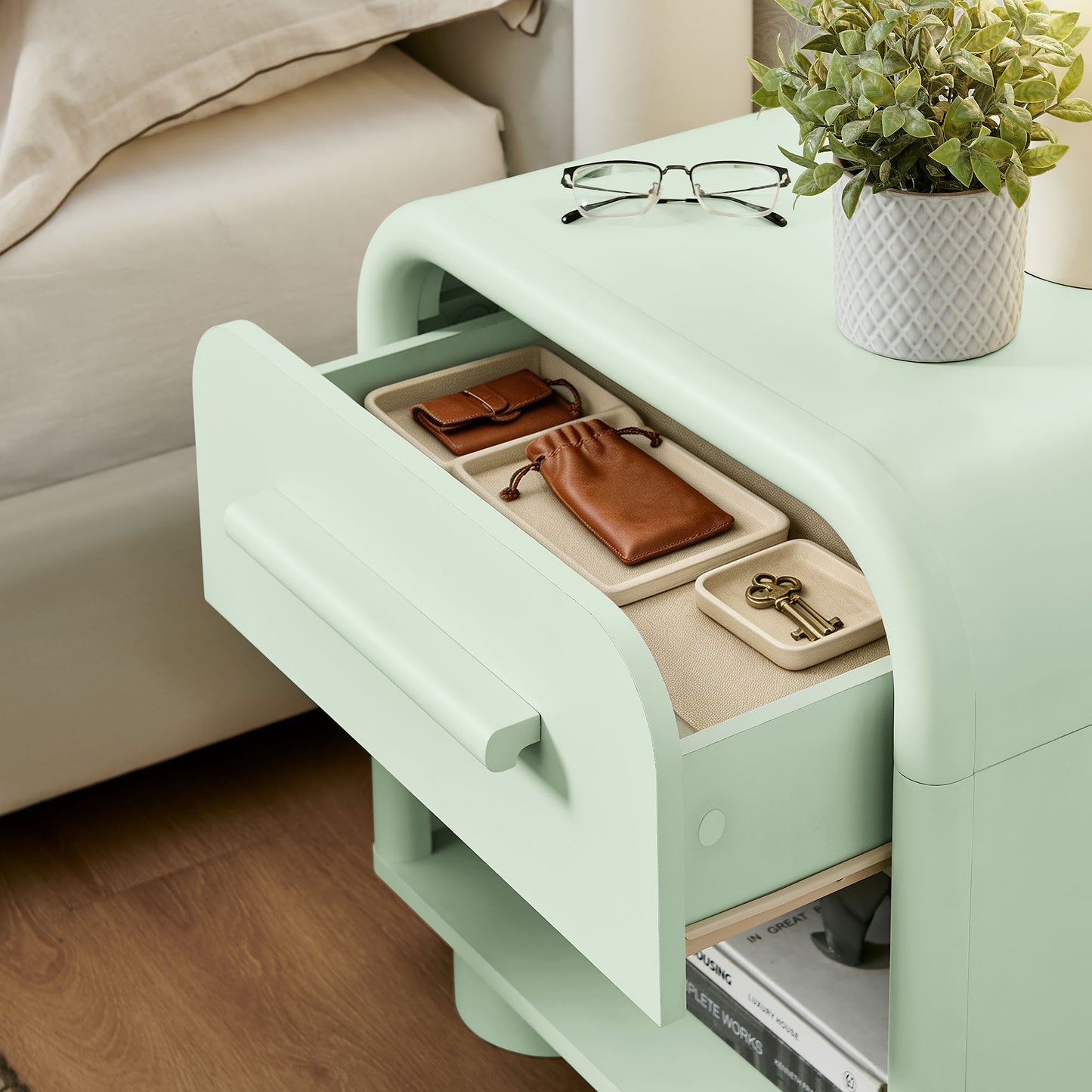 Bellamy Curved 1-Drawer Nightstand by Modway