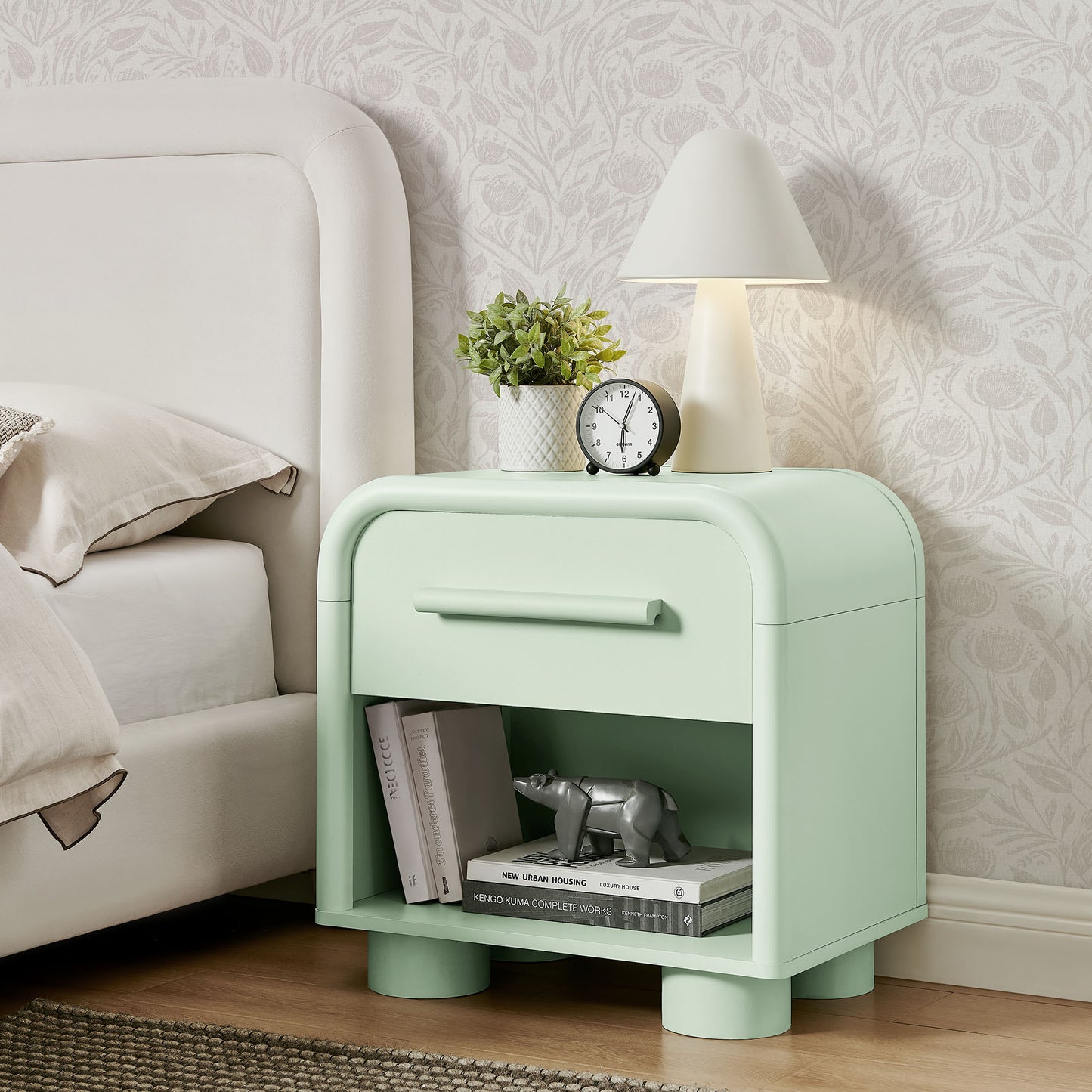 Bellamy Curved 1-Drawer Nightstand by Modway