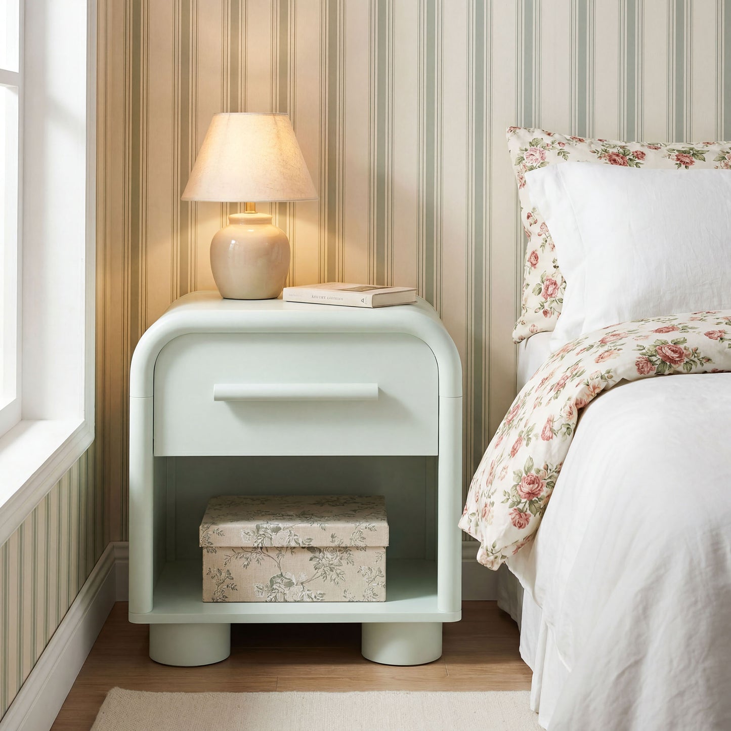 Bellamy Curved 1-Drawer Nightstand by Modway