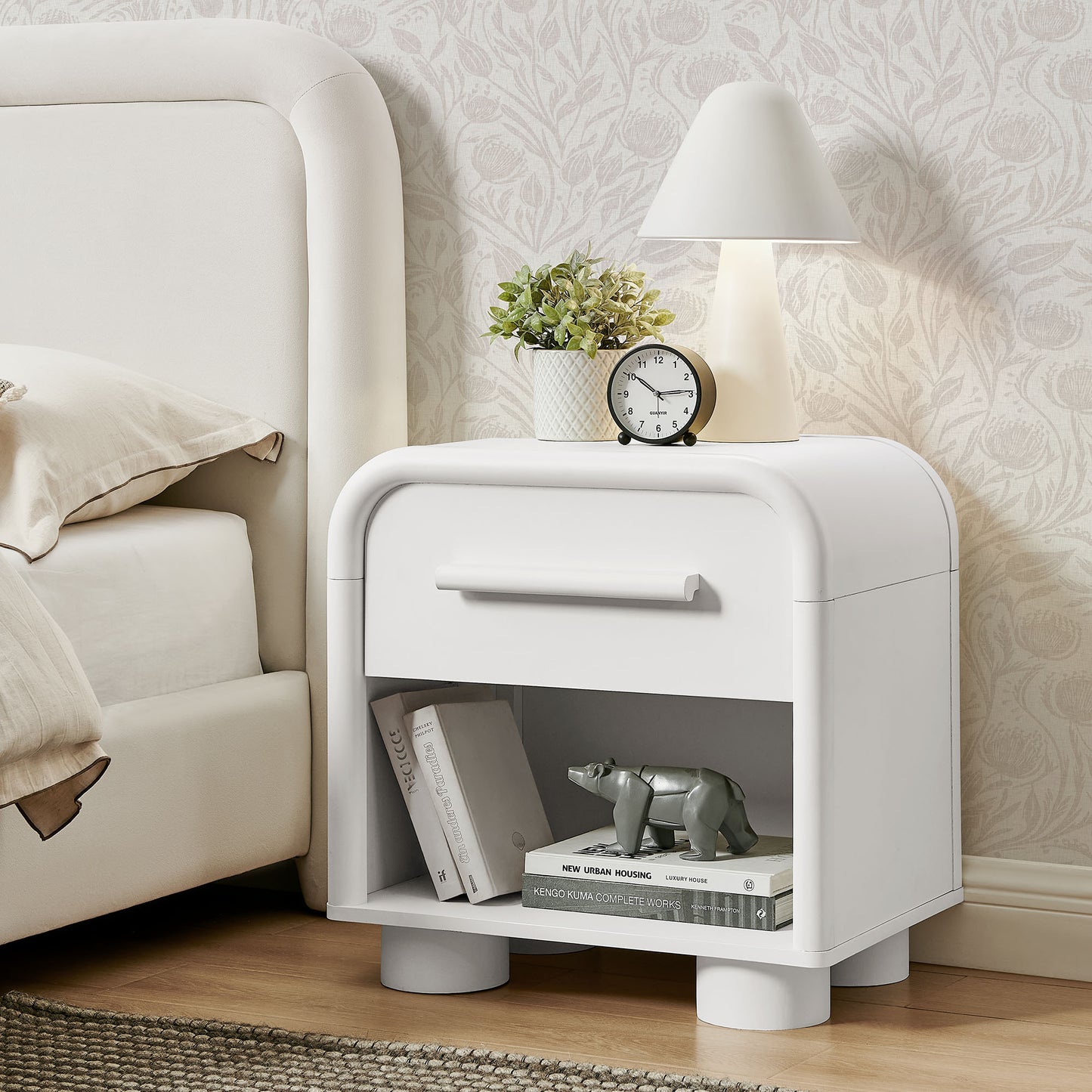 Bellamy Curved 1-Drawer Nightstand by Modway