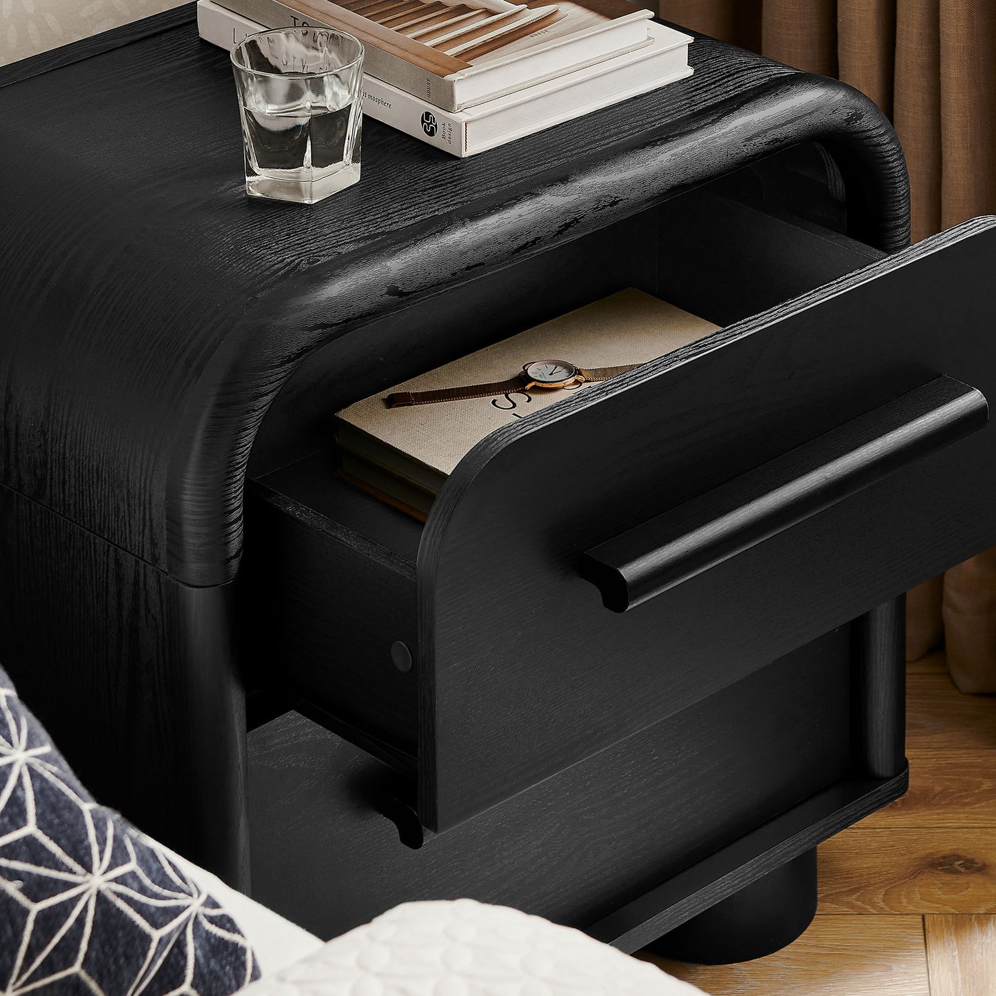 Bellamy Curved 2-Drawer Nightstand by Modway