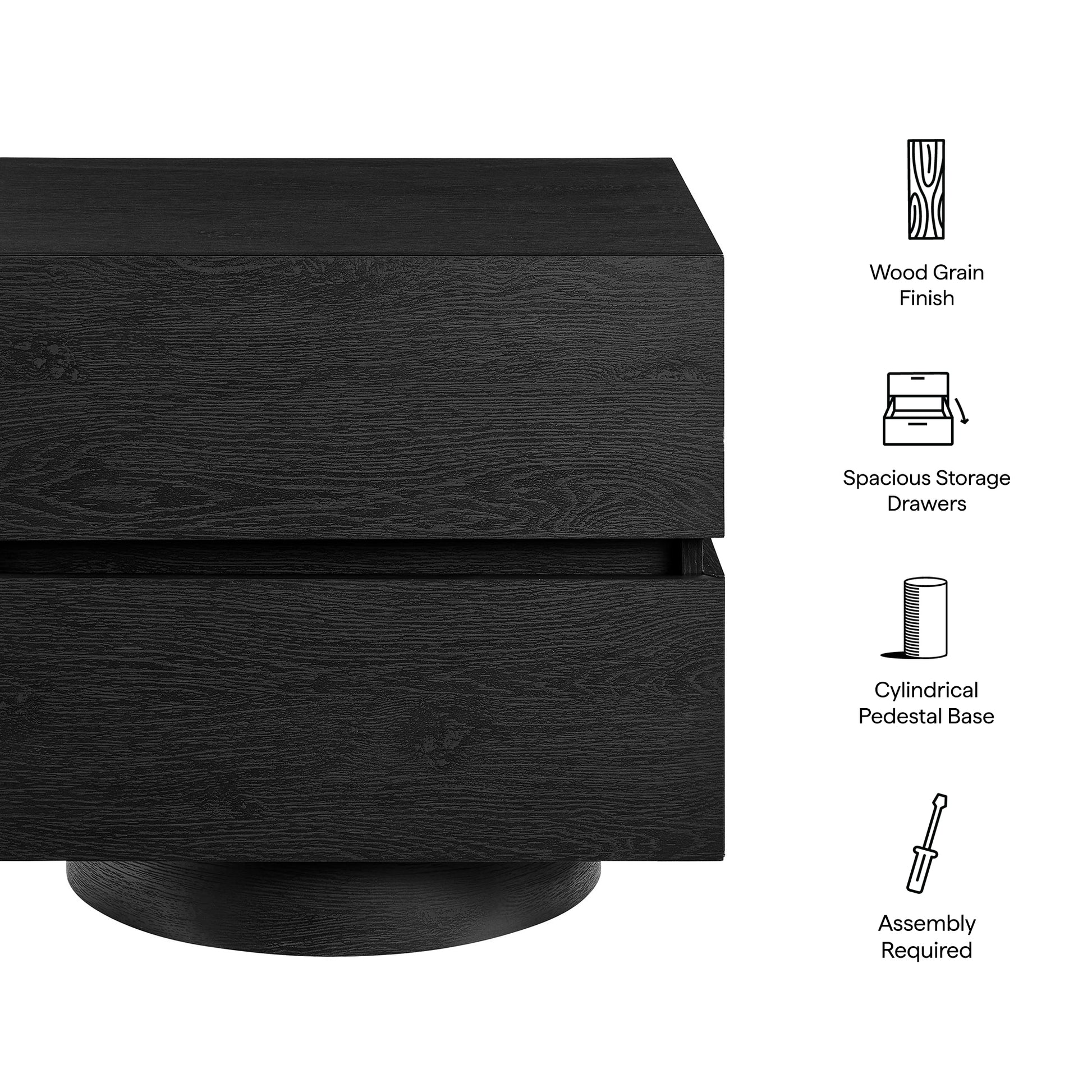 Koval Floating Pedestal 2-Drawer Nightstand by Modway