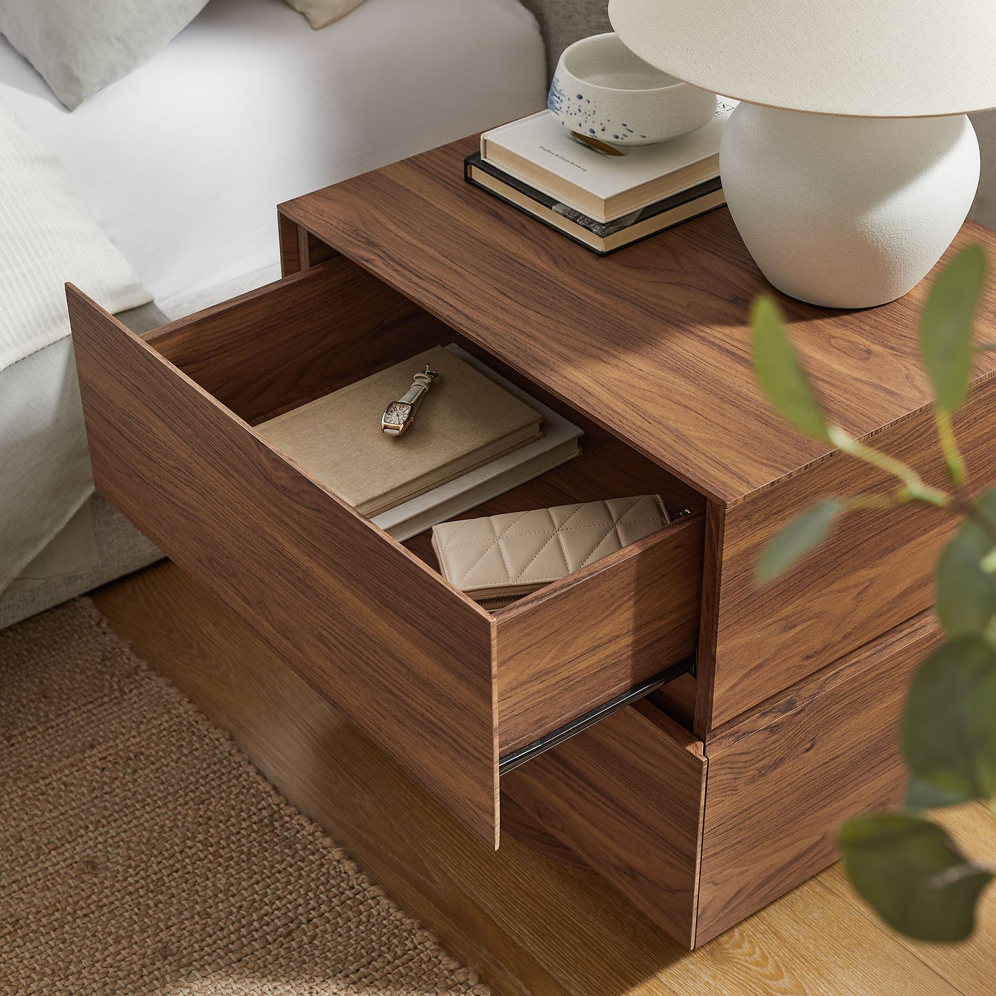 Koval Floating Pedestal 2-Drawer Nightstand by Modway