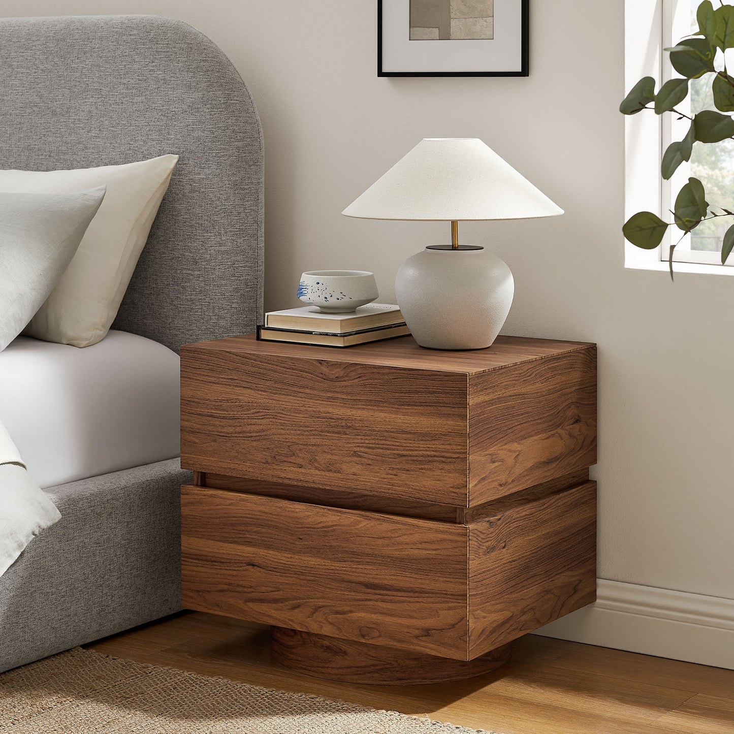 Koval Floating Pedestal 2-Drawer Nightstand by Modway