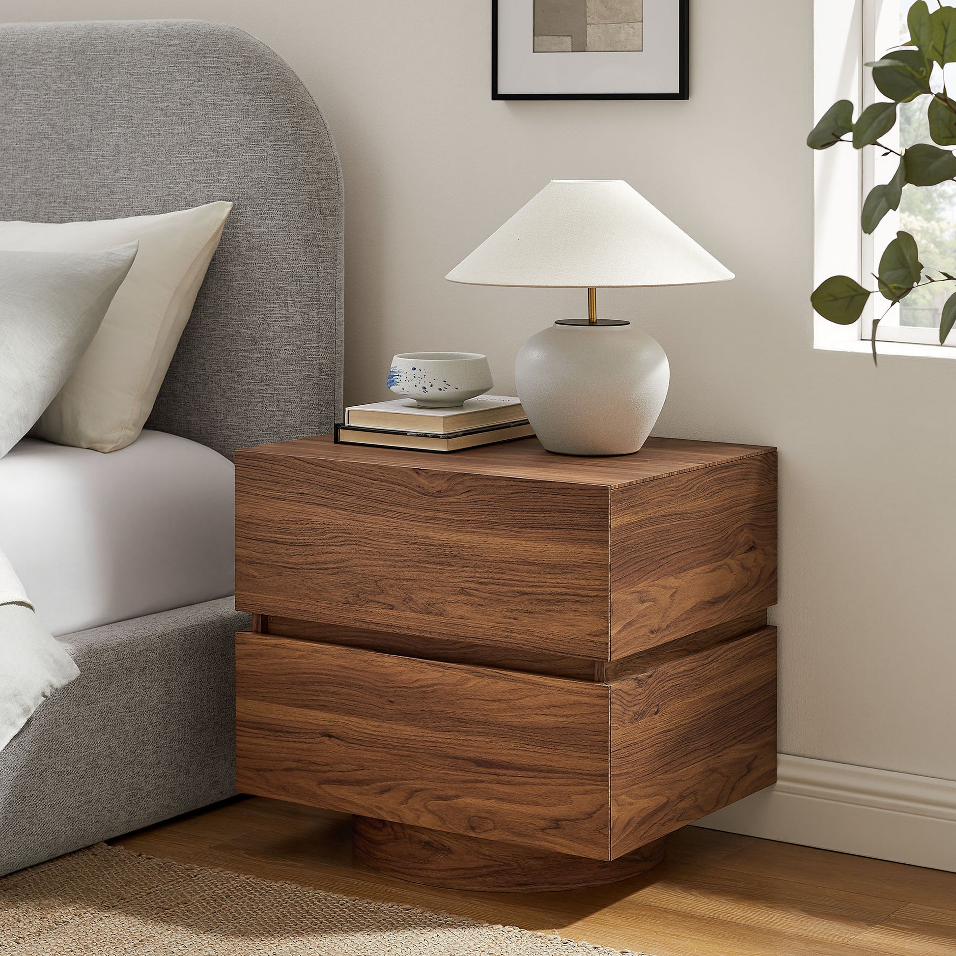Koval Floating Pedestal 2-Drawer Nightstand by Modway