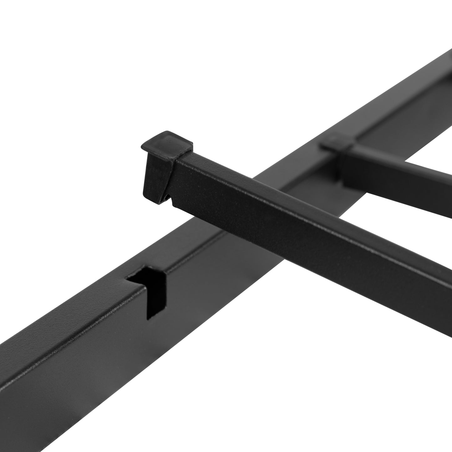 Bentley Universal 14 Inch Metal Platform Bed Frame - No Box Spring Needed w/ Steel Slat Support and Quick Lock Functionality - King Black MP-XU-BD10001-K-BK-GG