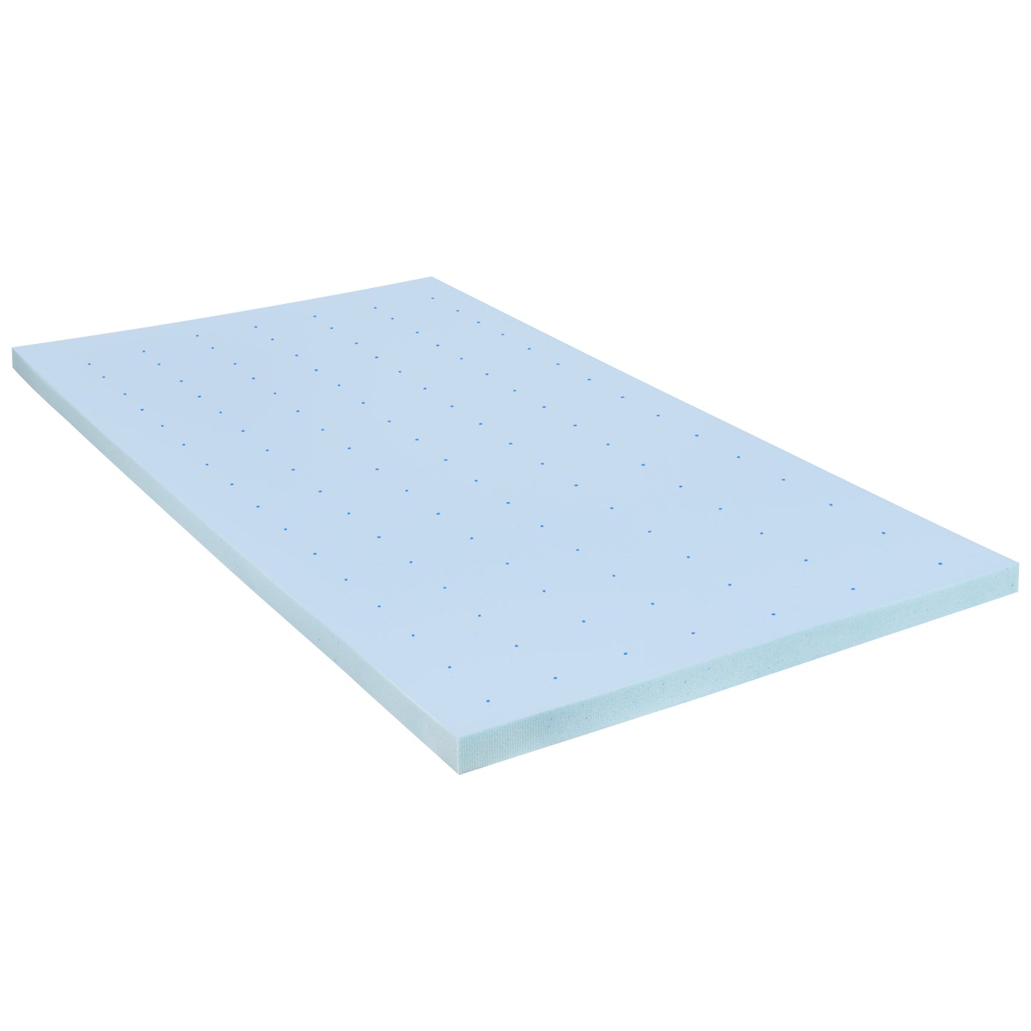 Capri Comfortable Sleep 2 inch Cooling Gel Mattress Topper with CertiPUR-US Certified Memory Foam - Twin Blue