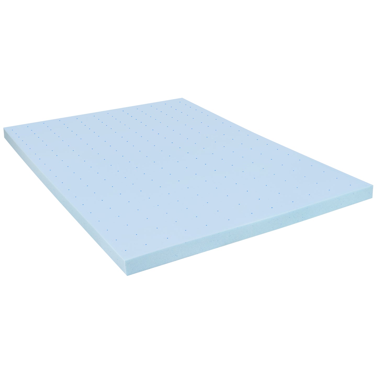 Capri Comfortable Sleep 3 inch Cooling Gel Mattress Topper with CertiPUR-US Certified Memory Foam - Full Blue