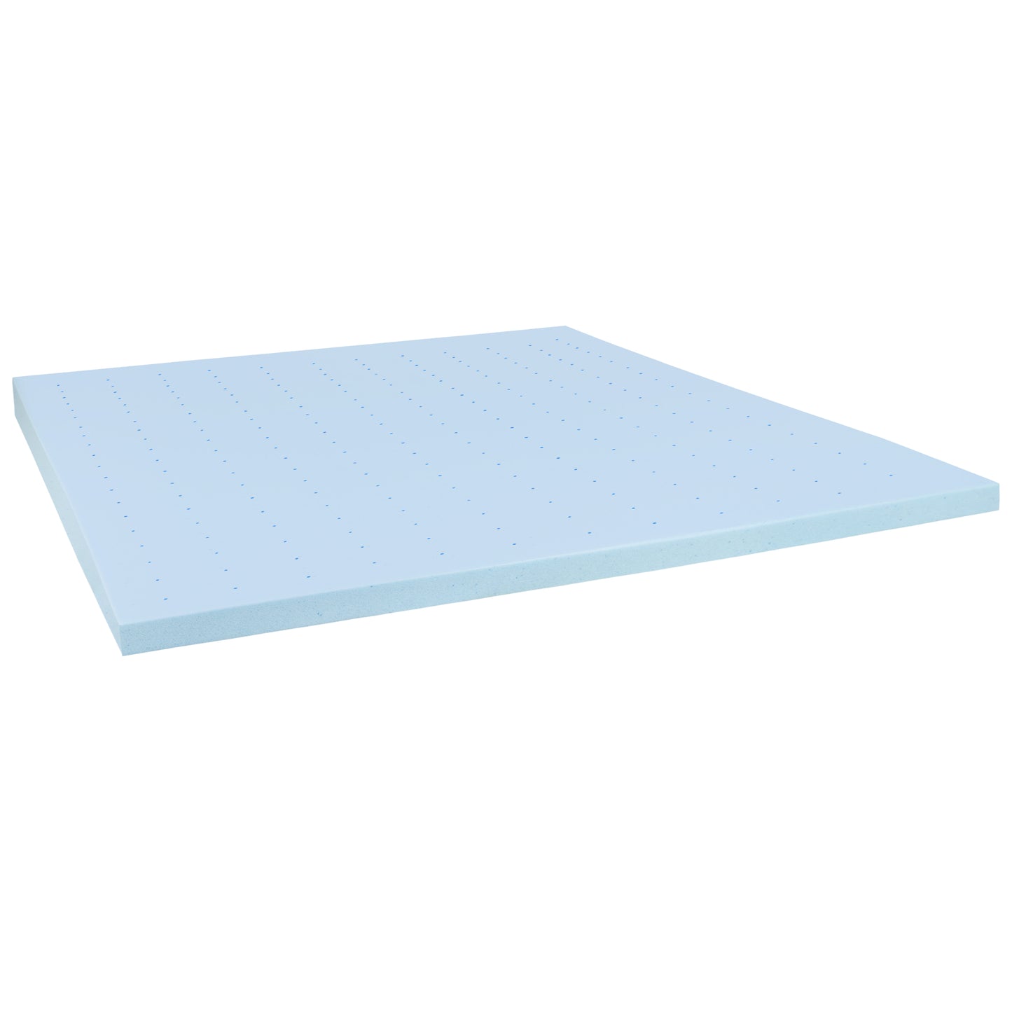 Capri Comfortable Sleep 3 inch Cooling Gel Mattress Topper with CertiPUR-US Certified Memory Foam - King Blue