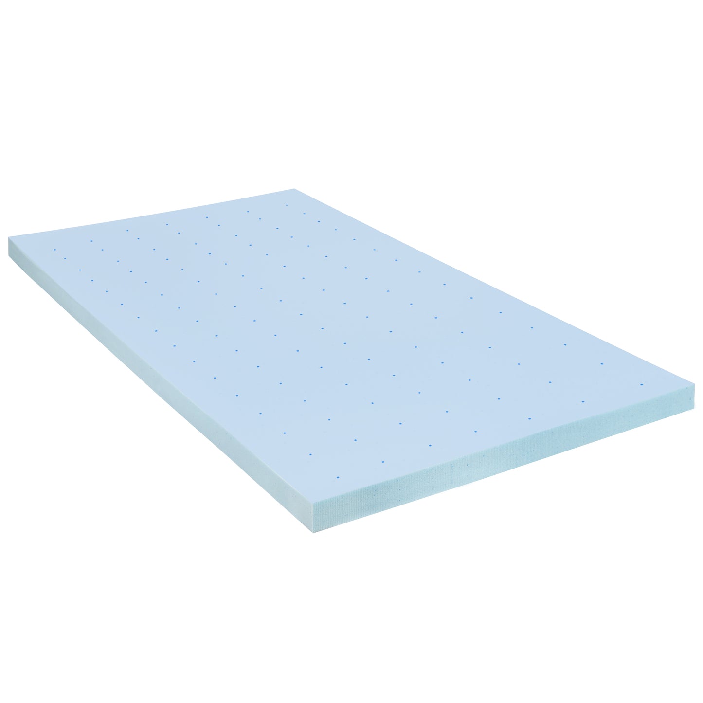Capri Comfortable Sleep 3 inch Cooling Gel Mattress Topper with CertiPUR-US Certified Memory Foam - Twin Blue
