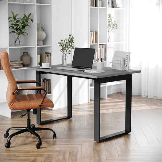 Redmond Commercial 48x30 Conference Table with 1" Thick Double Sided Laminate Table Top with PVC Edging and Heavy Duty U-Frame Steel Base, Gray Oak Gray Oak